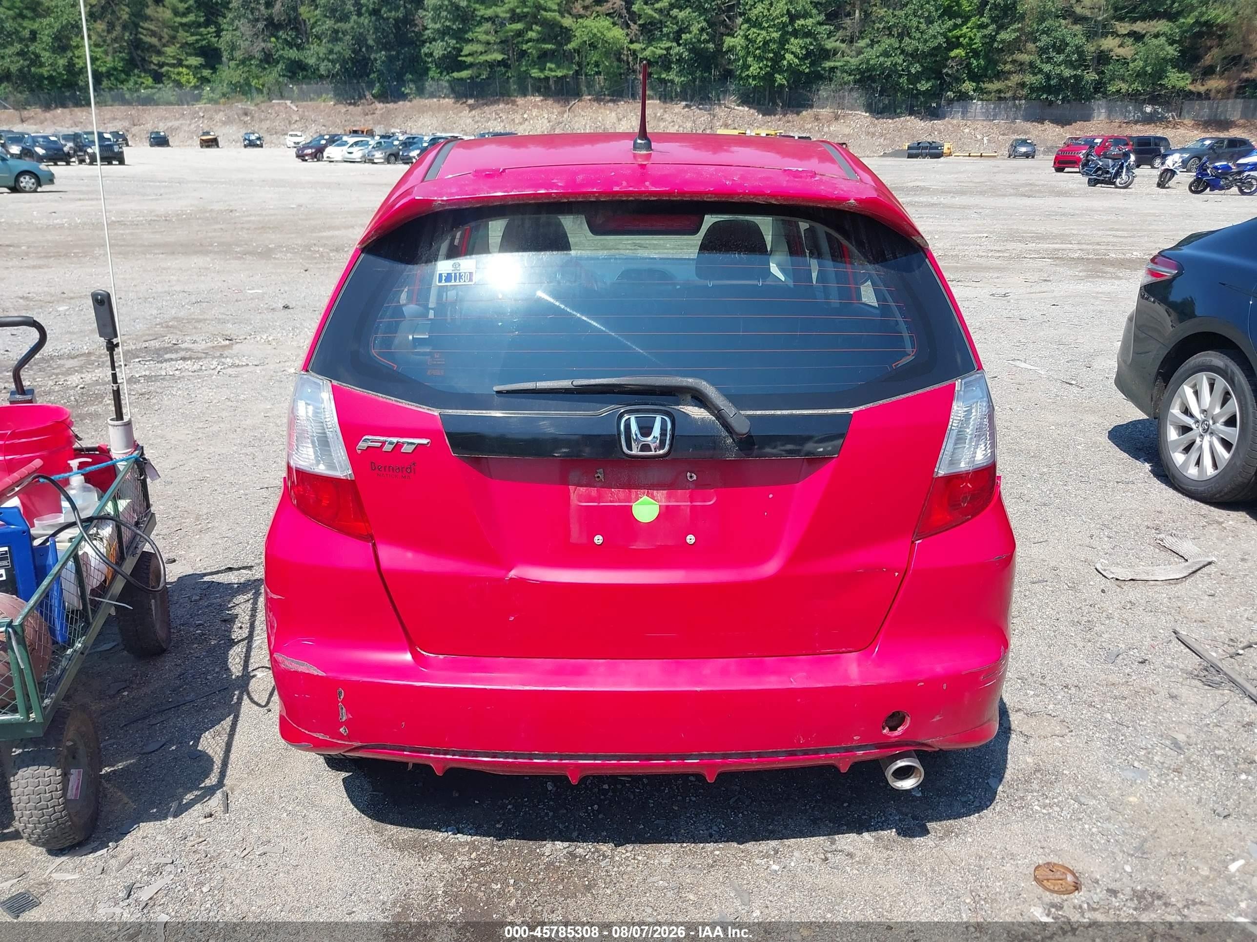 2013 Honda Fit Sport Red vin: JHMGE8H58DC073098