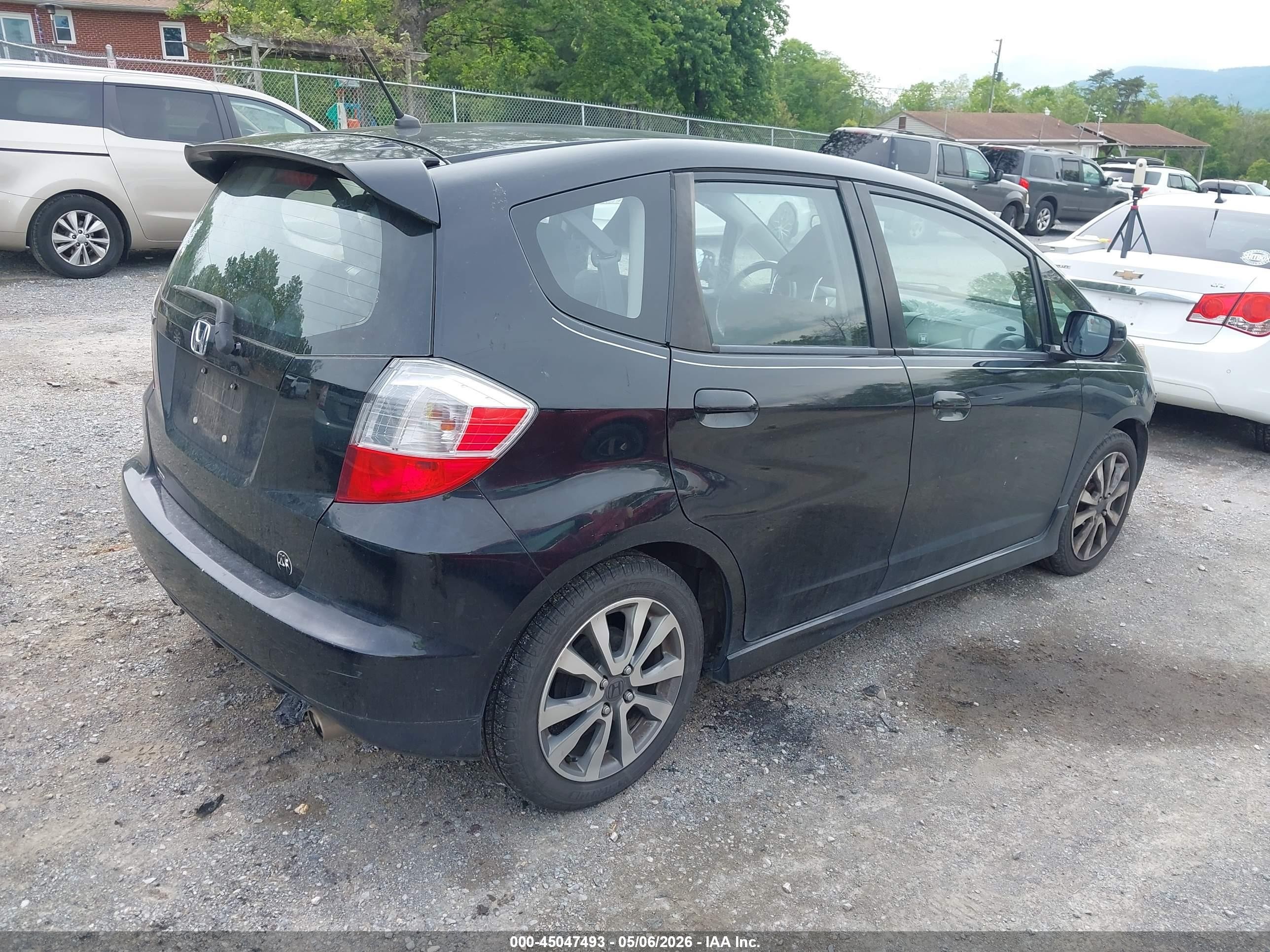 2012 Honda Fit Sport Black vin: JHMGE8H59CC011854