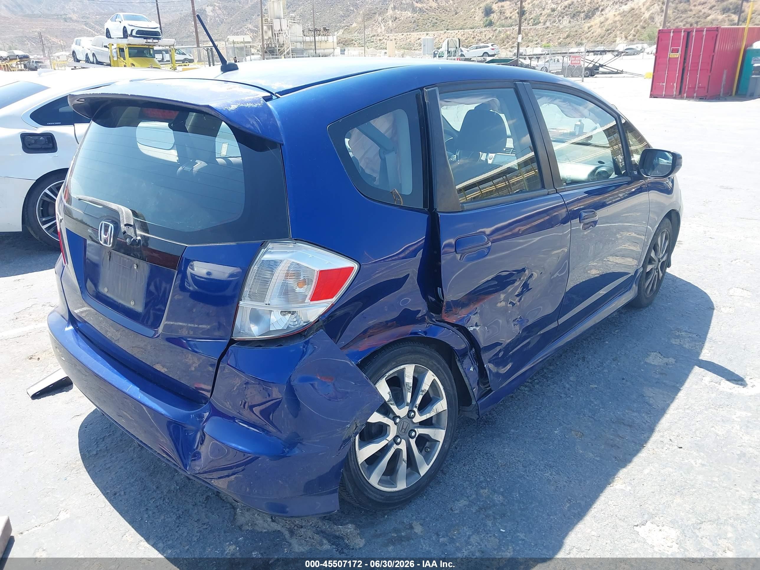 2012 Honda Fit Sport Blue vin: JHMGE8H59CC017315