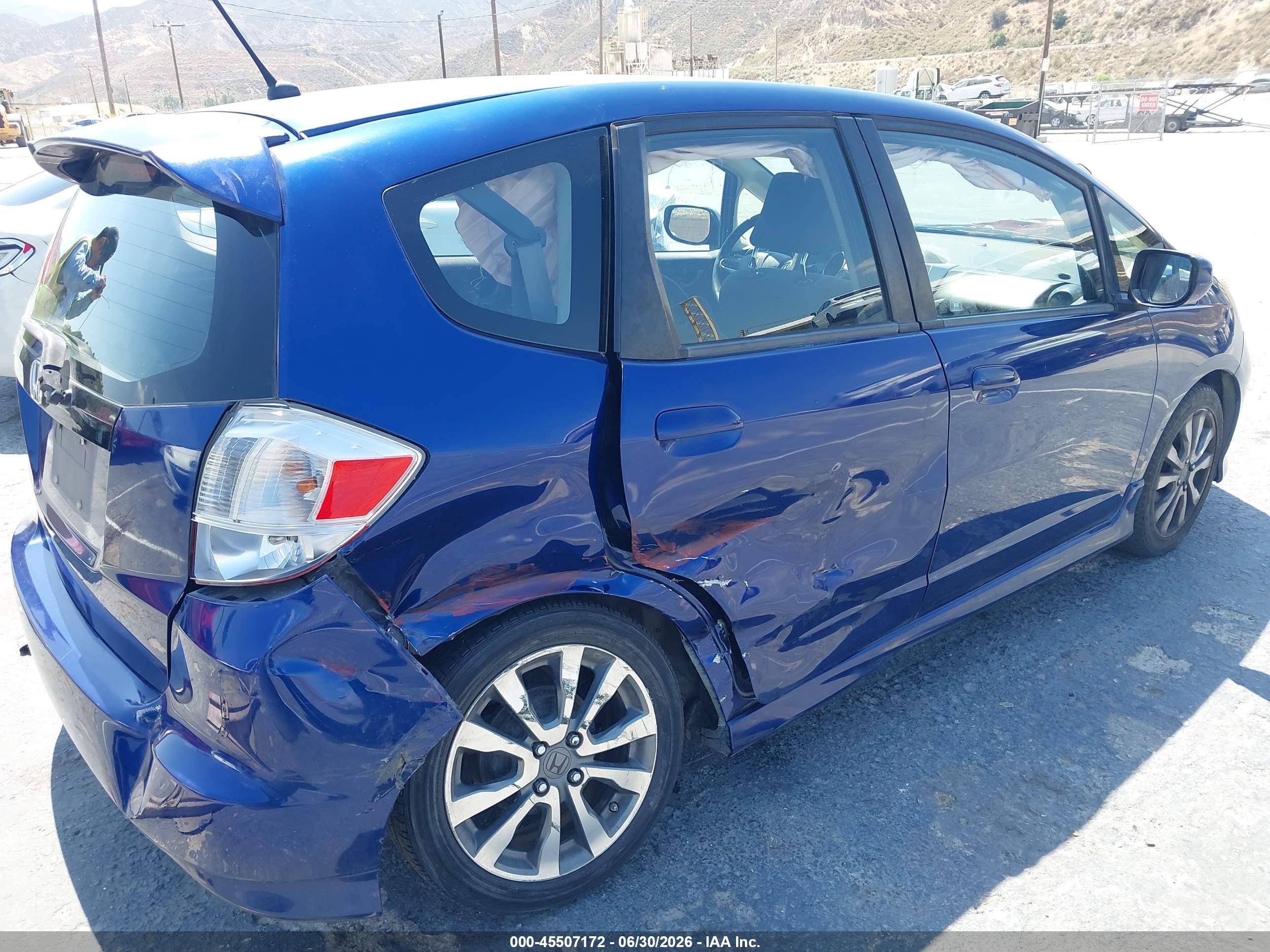 2012 Honda Fit Sport Blue vin: JHMGE8H59CC017315