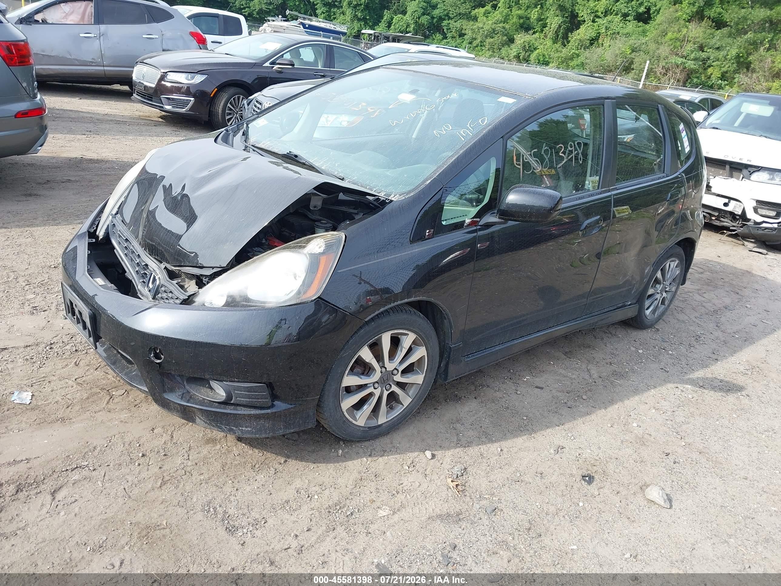 2012 Honda Fit Sport Black vin: JHMGE8H59CC019310