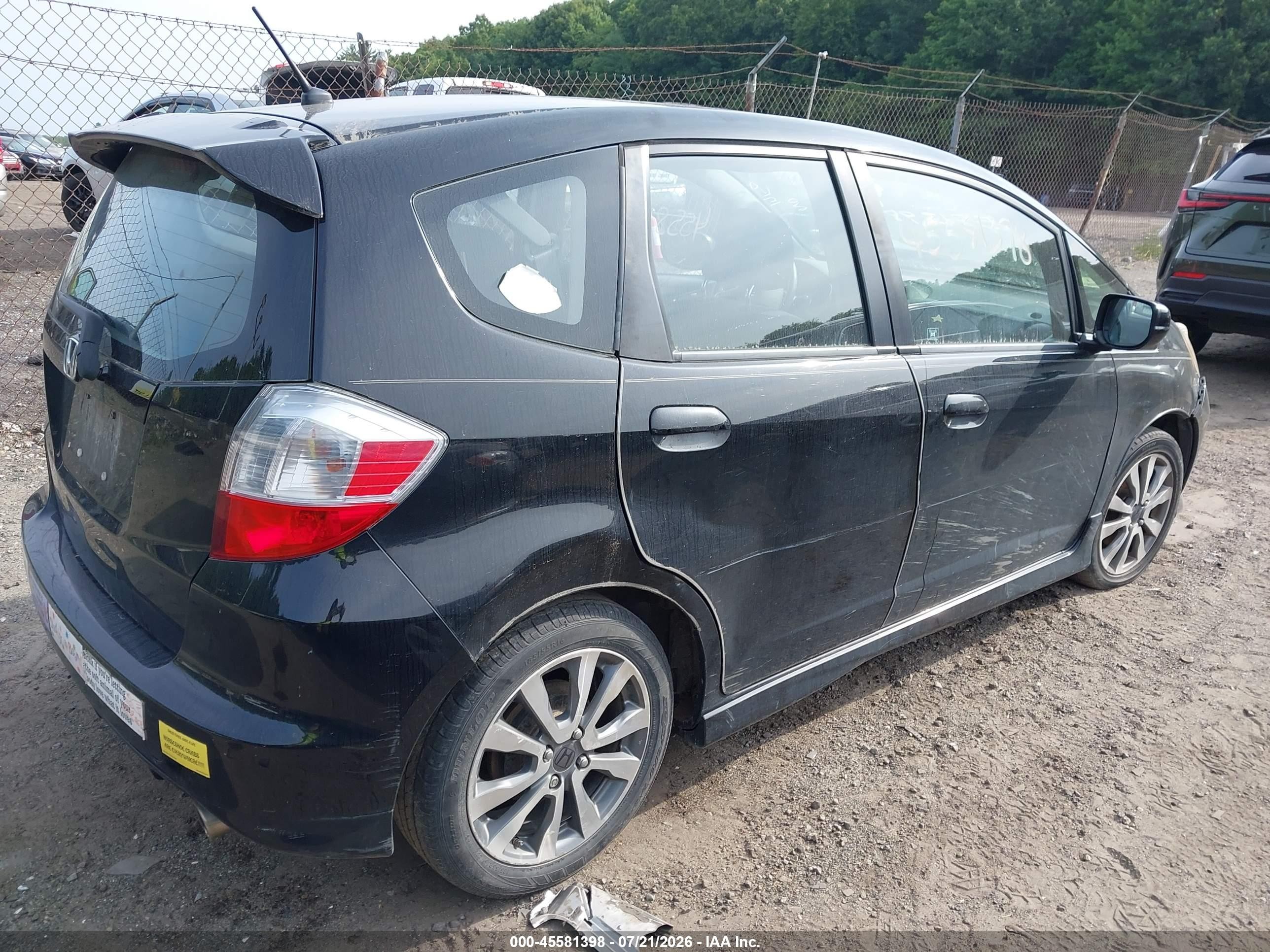 2012 Honda Fit Sport Black vin: JHMGE8H59CC019310