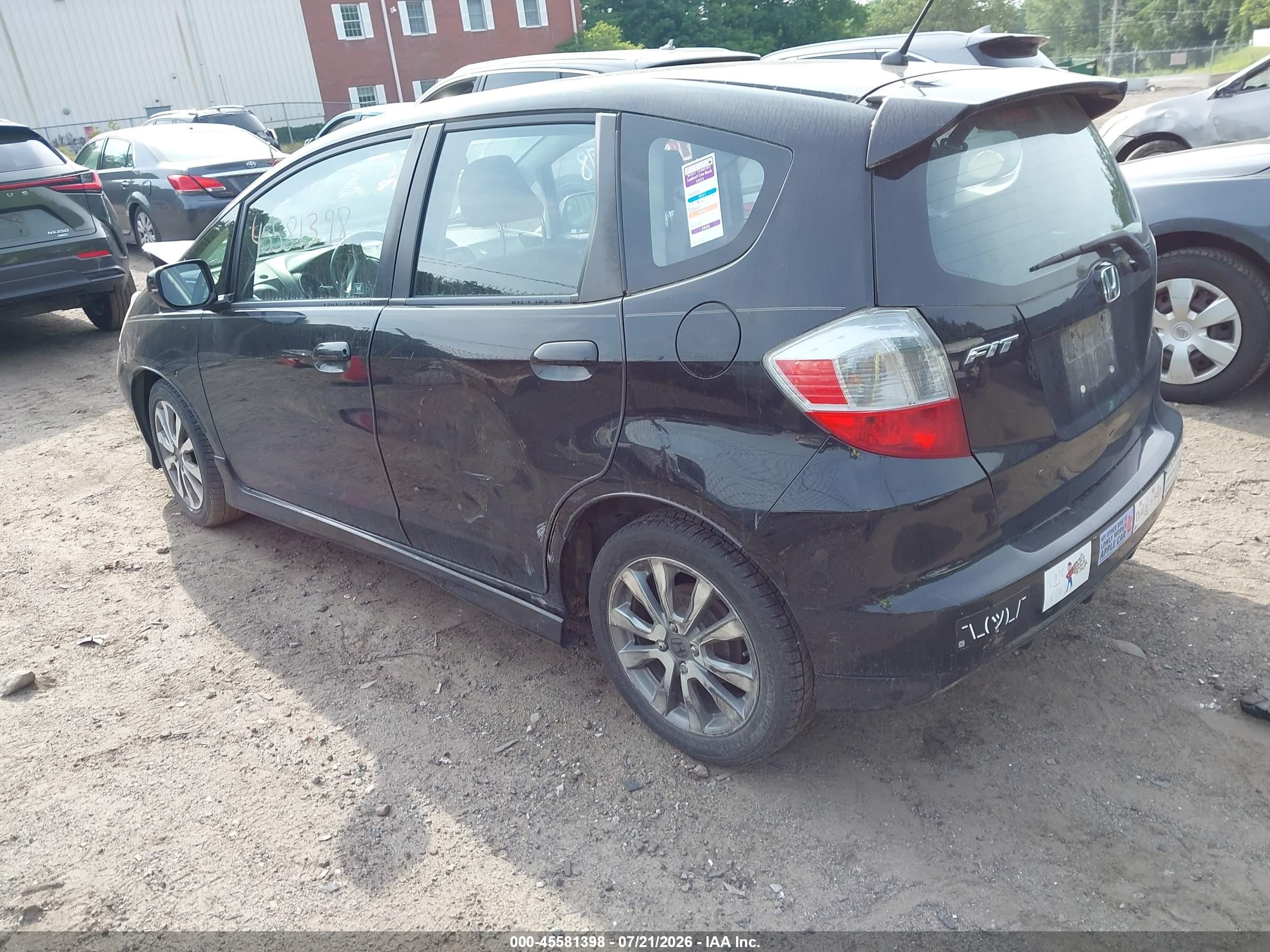2012 Honda Fit Sport Black vin: JHMGE8H59CC019310