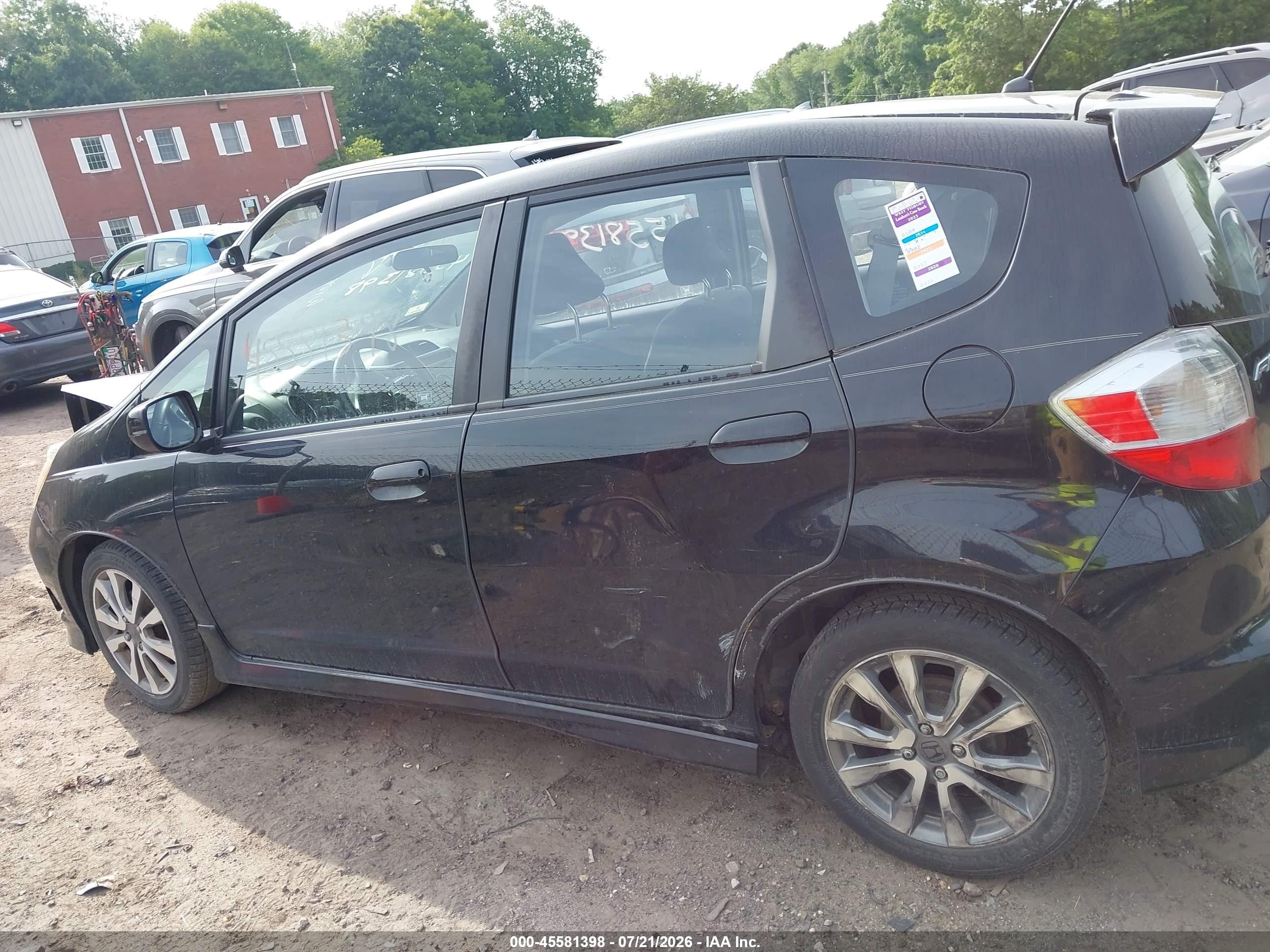 2012 Honda Fit Sport Black vin: JHMGE8H59CC019310