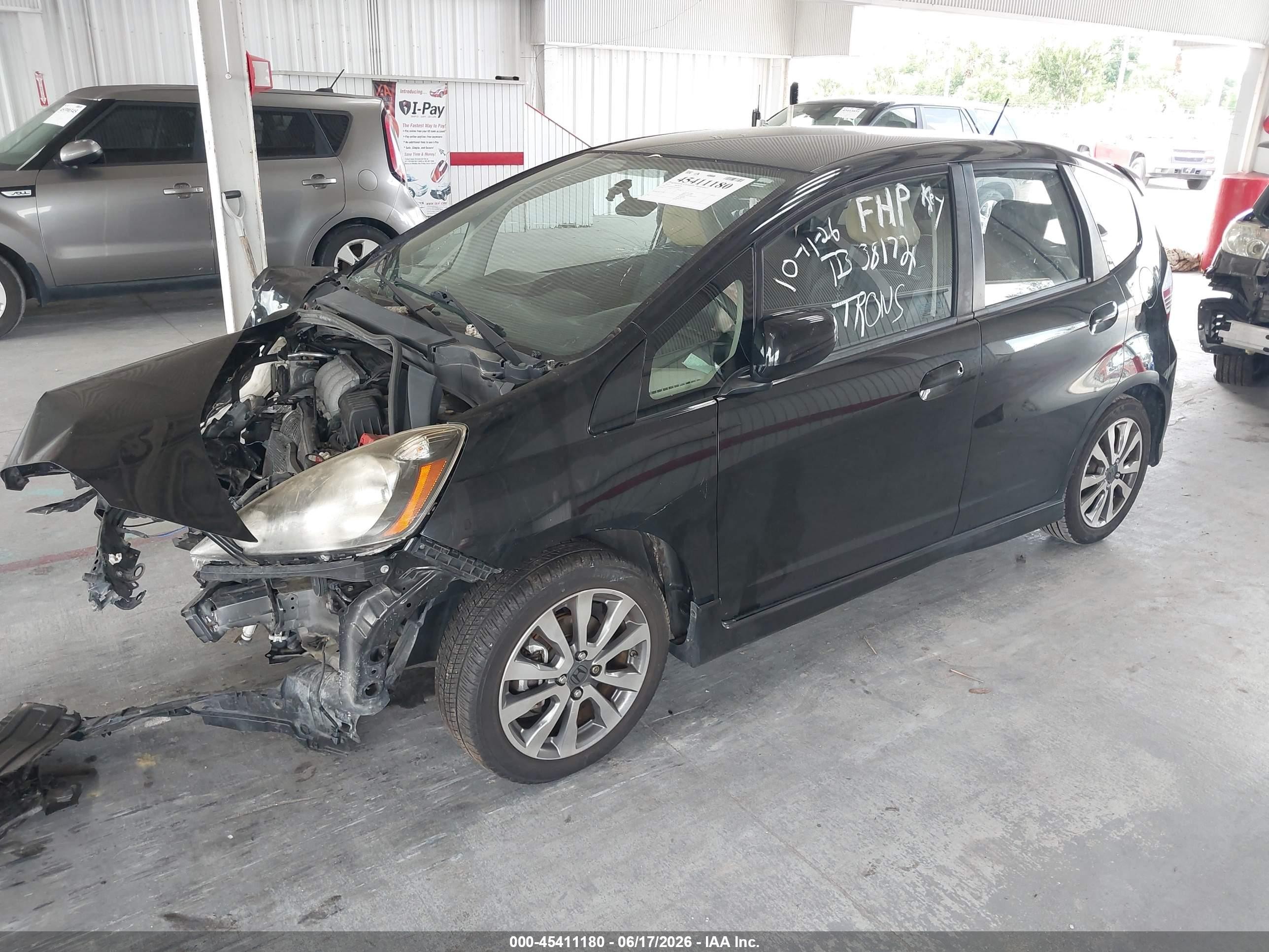 2013 Honda Fit Sport Black vin: JHMGE8H59DC029028