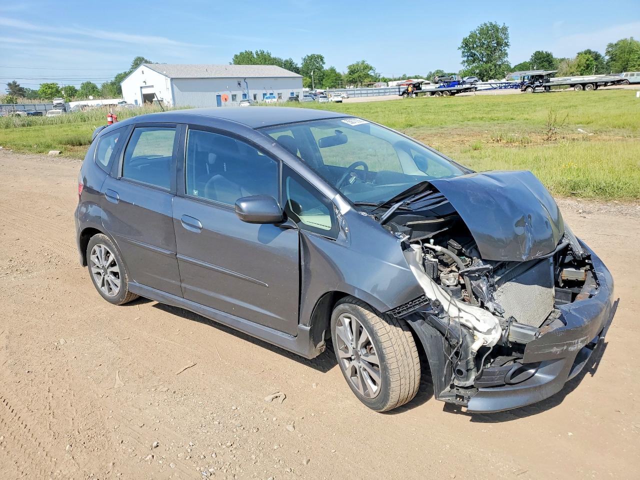 2013 Honda Fit Sport Gray vin: JHMGE8H59DC041258