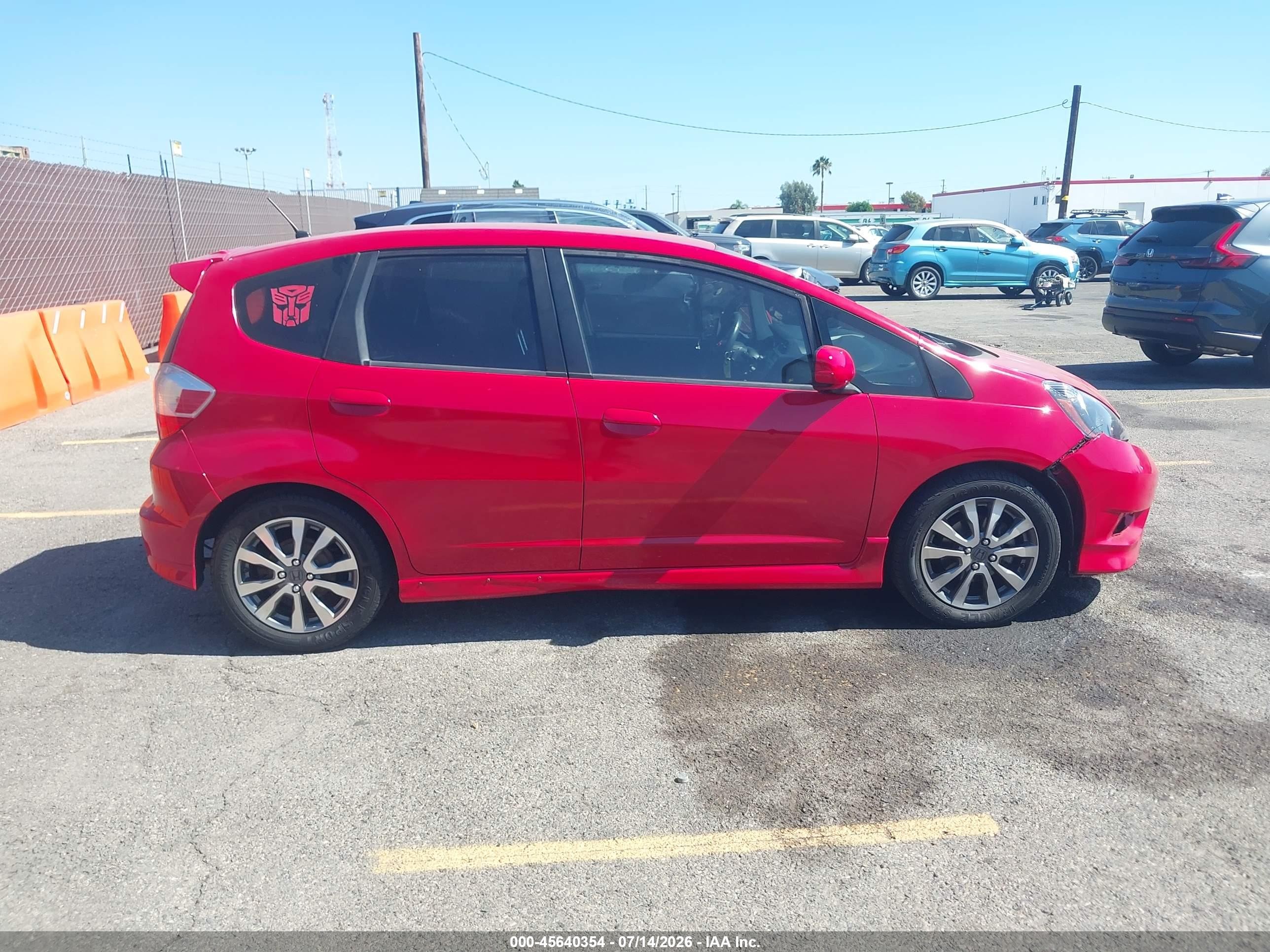 2012 Honda Fit Sport Red vin: JHMGE8H5XCC009661