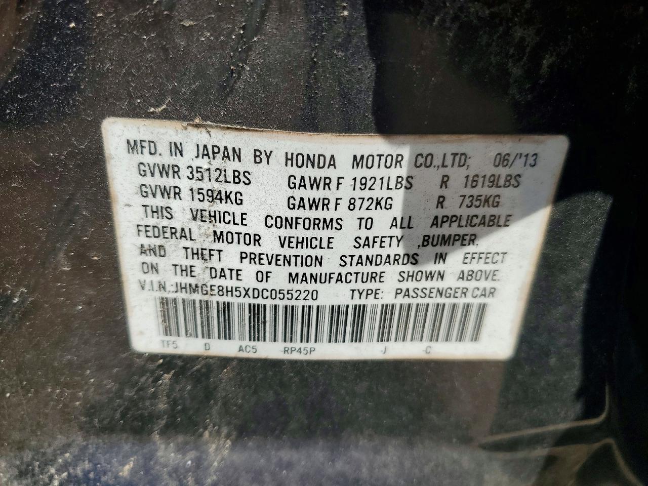 2013 Honda Fit Sport Purple vin: JHMGE8H5XDC055220