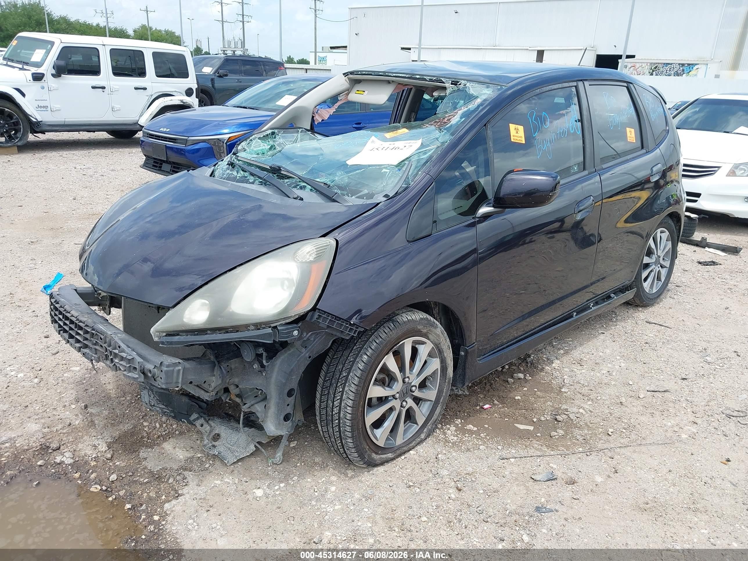 2013 Honda Fit Sport Black vin: JHMGE8H5XDC059073