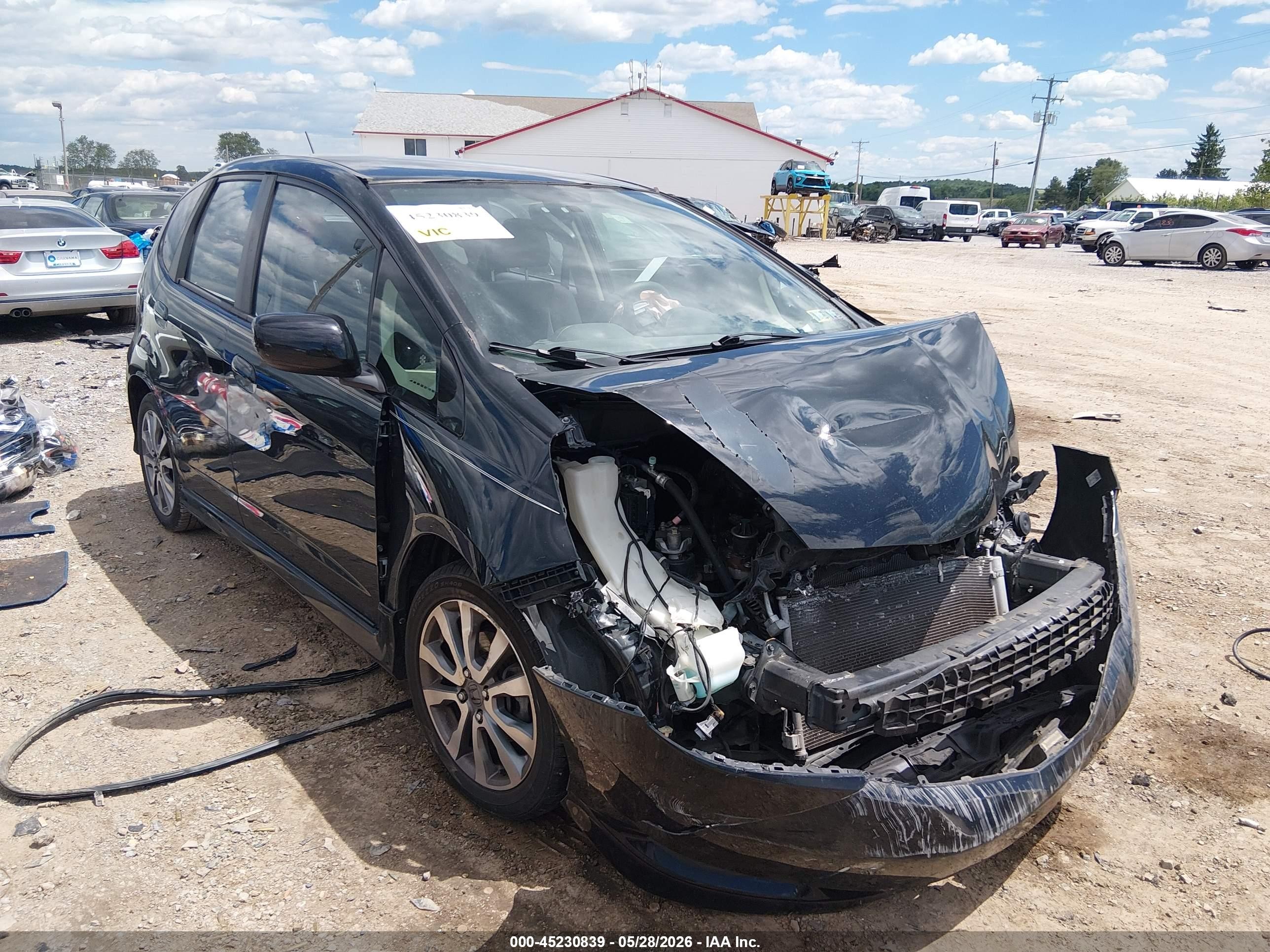 2013 Honda Fit Sport Black vin: JHMGE8H5XDC066072