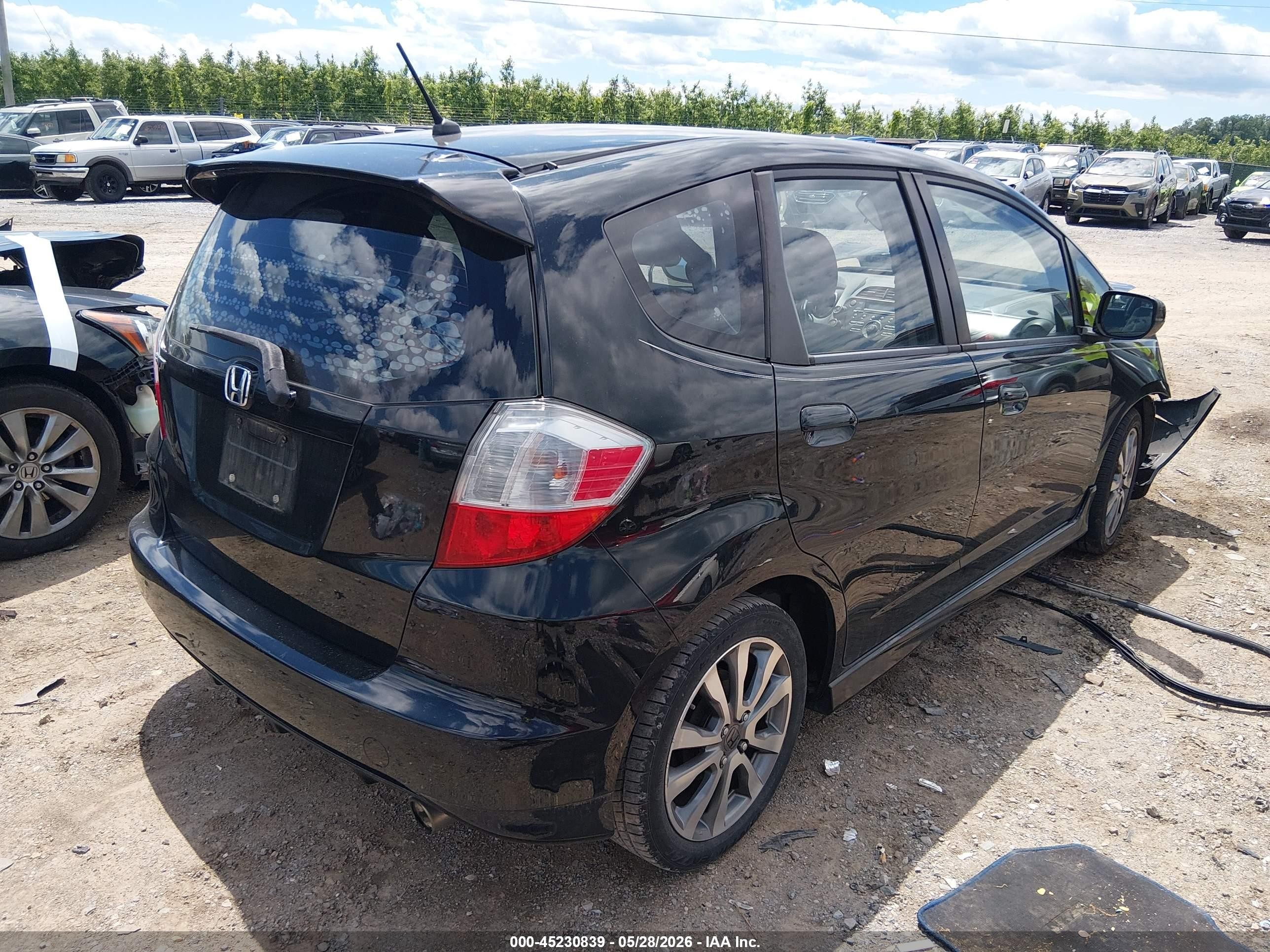 2013 Honda Fit Sport Black vin: JHMGE8H5XDC066072