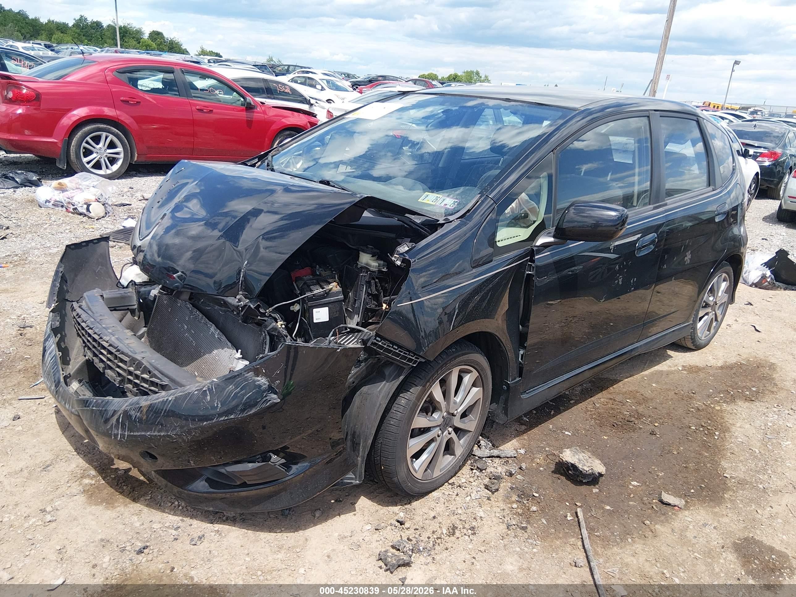2013 Honda Fit Sport Black vin: JHMGE8H5XDC066072