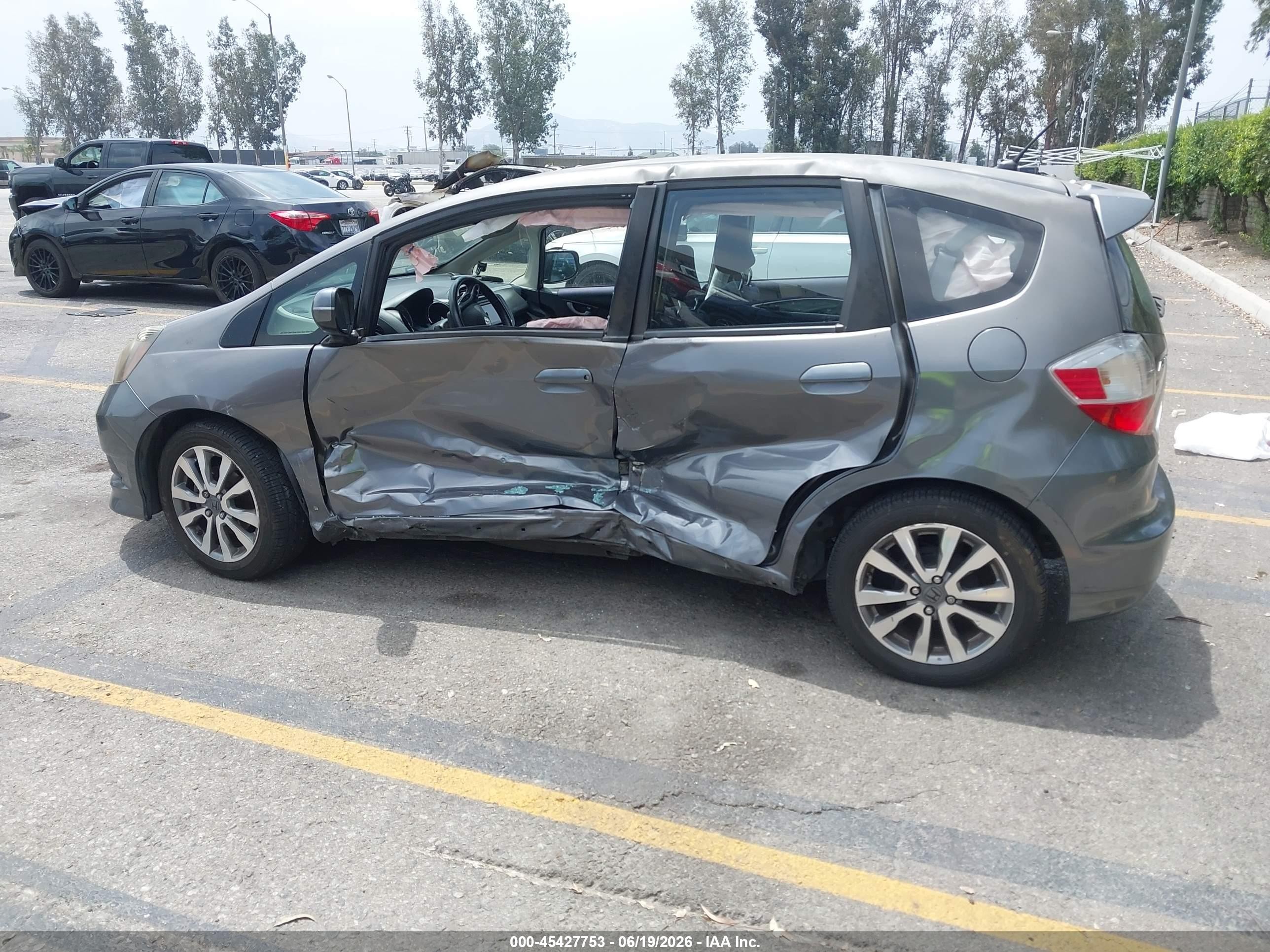 2013 Honda Fit Sport Gray vin: JHMGE8H60DC057874