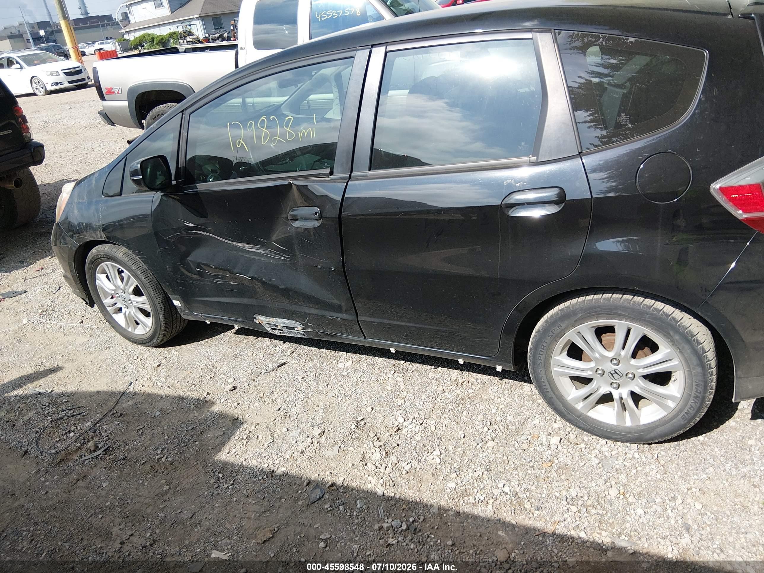2013 Honda Fit Sport Black vin: JHMGE8H61DC033793