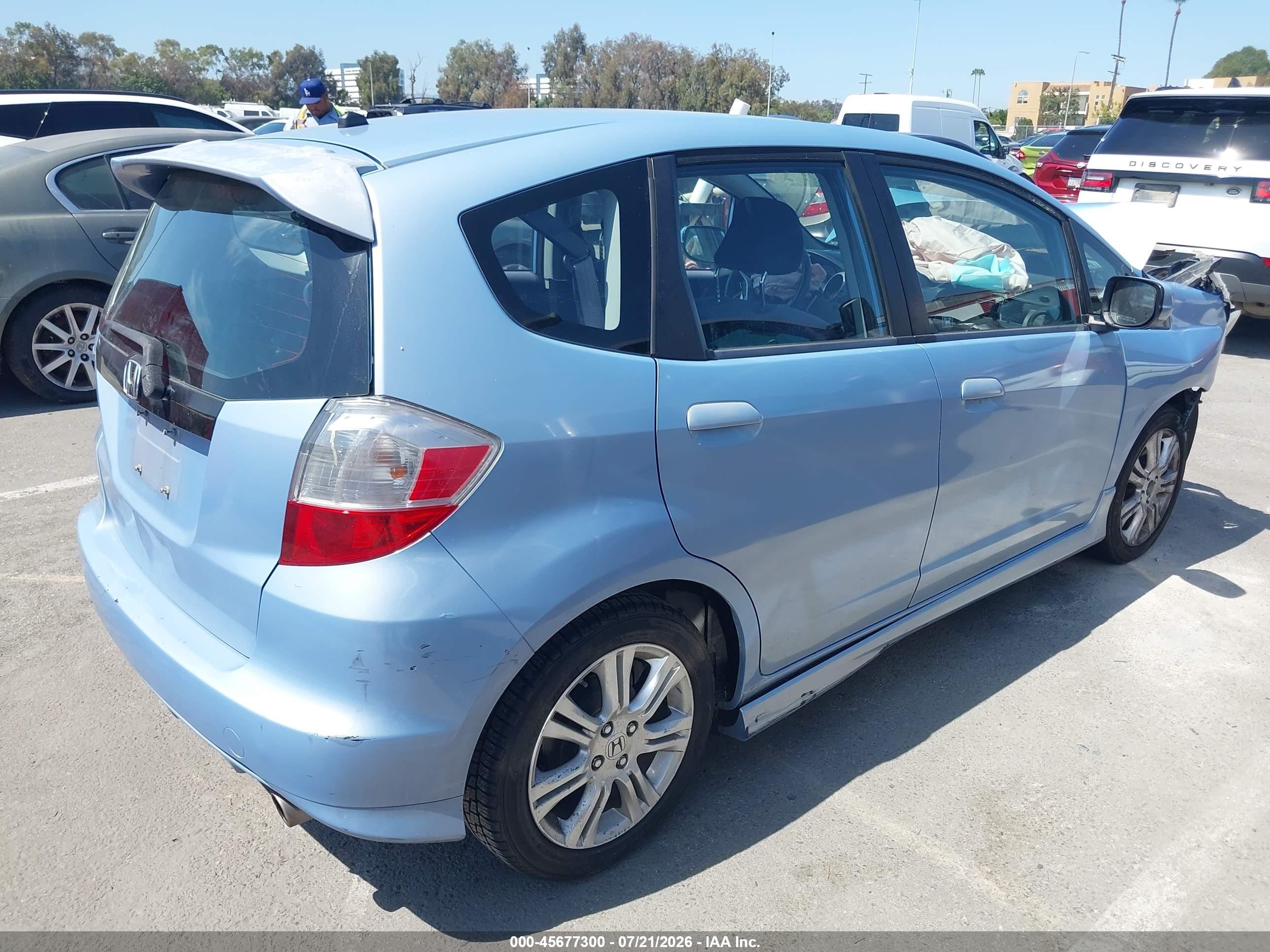 2010 Honda Fit Sport Blue vin: JHMGE8H65AC030505