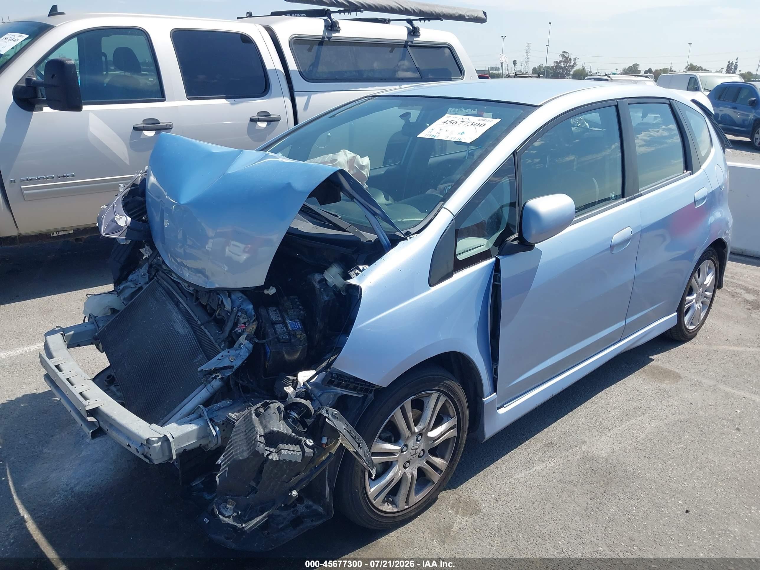 2010 Honda Fit Sport Blue vin: JHMGE8H65AC030505