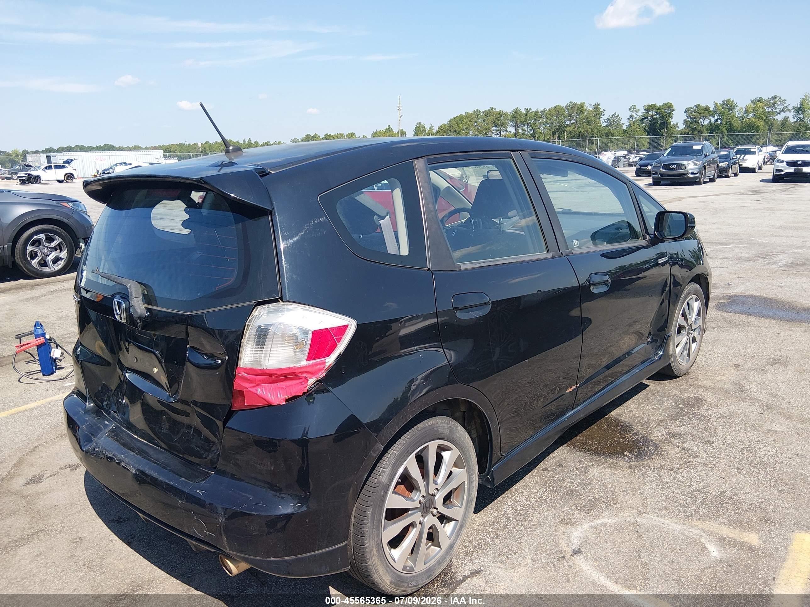 2012 Honda Fit Sport Black vin: JHMGE8H65CC042205