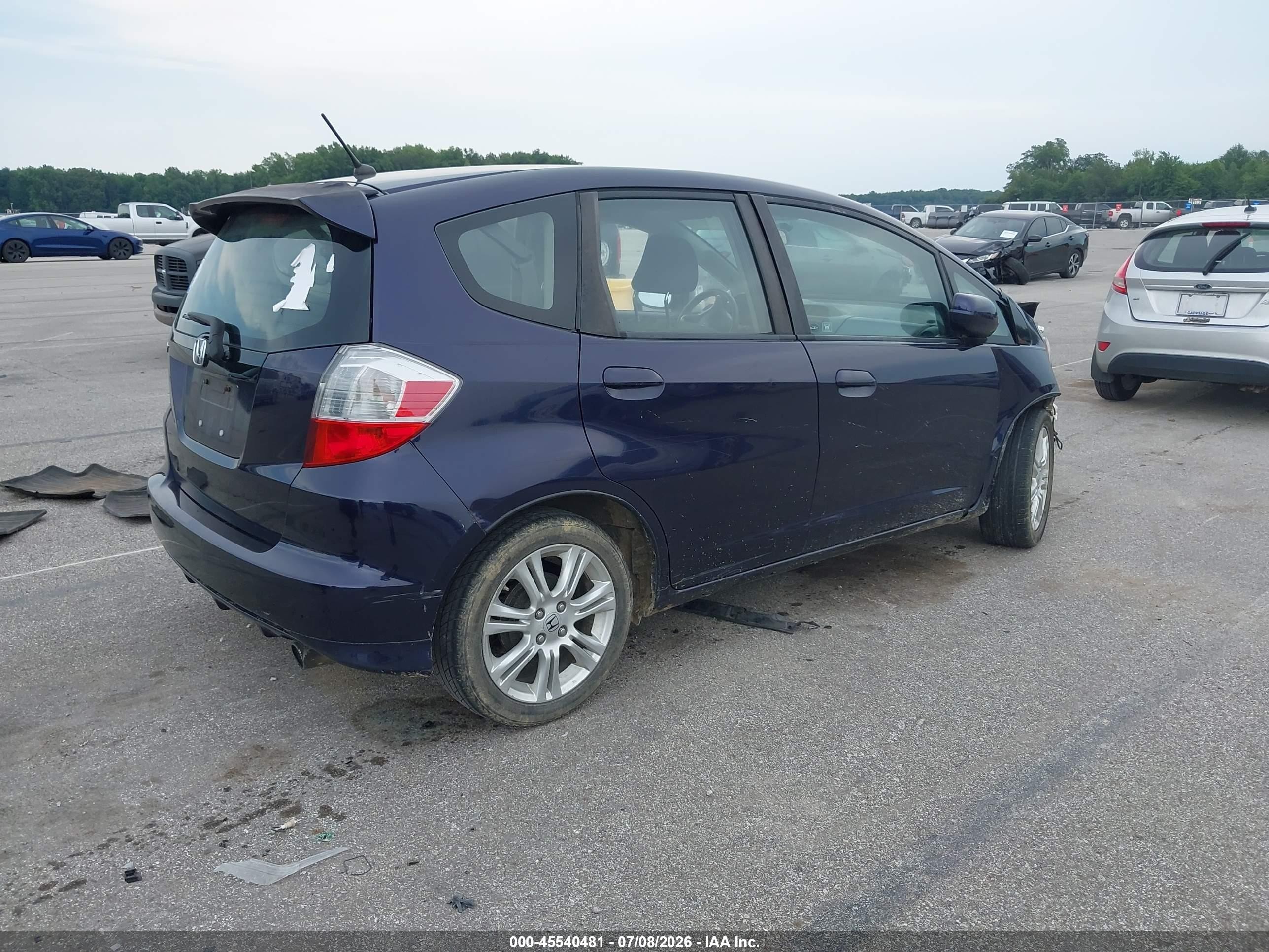 2010 Honda Fit Sport Blue vin: JHMGE8H67AC018534