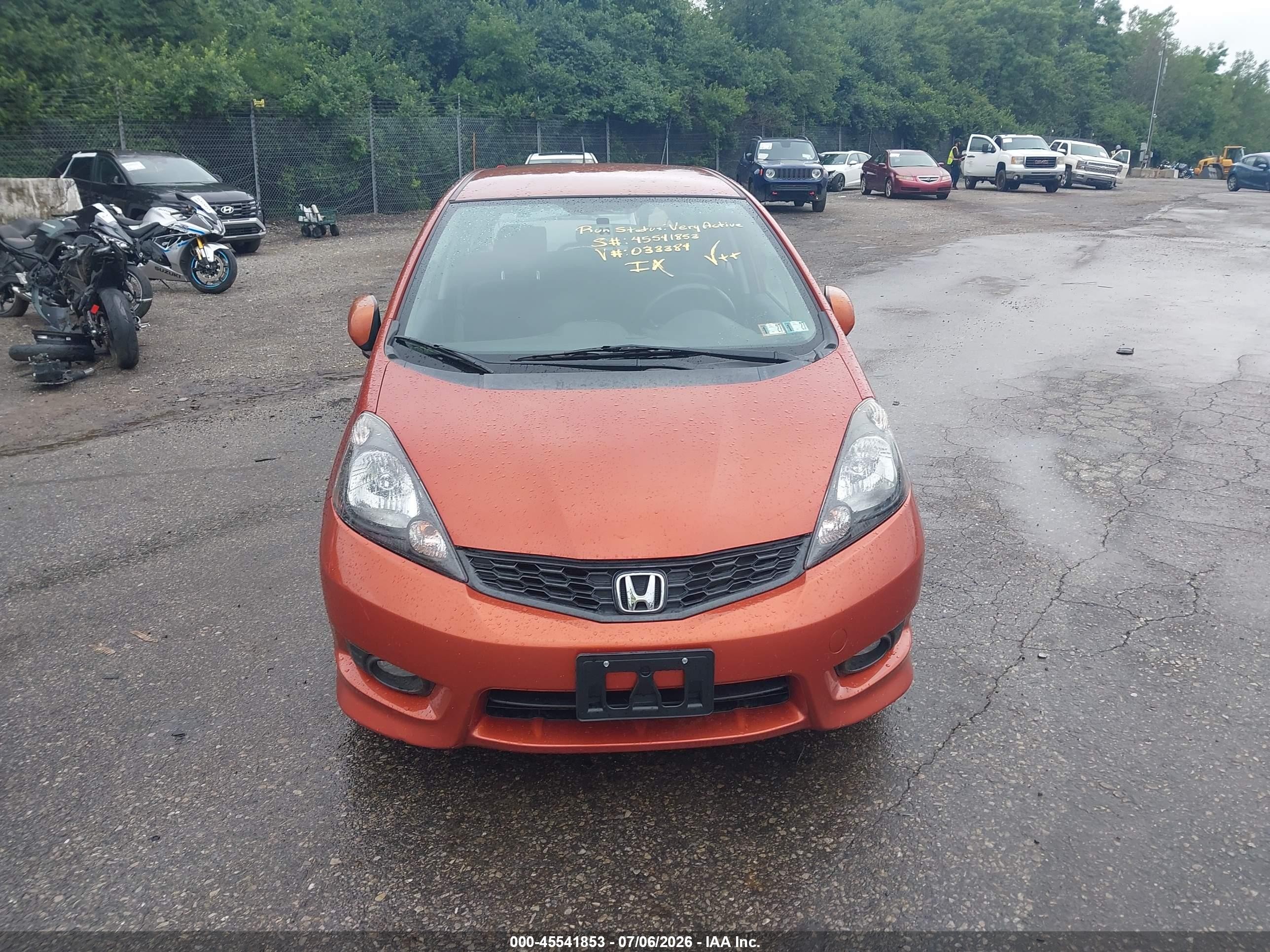 2012 Honda Fit Sport Orange vin: JHMGE8H68CC033384