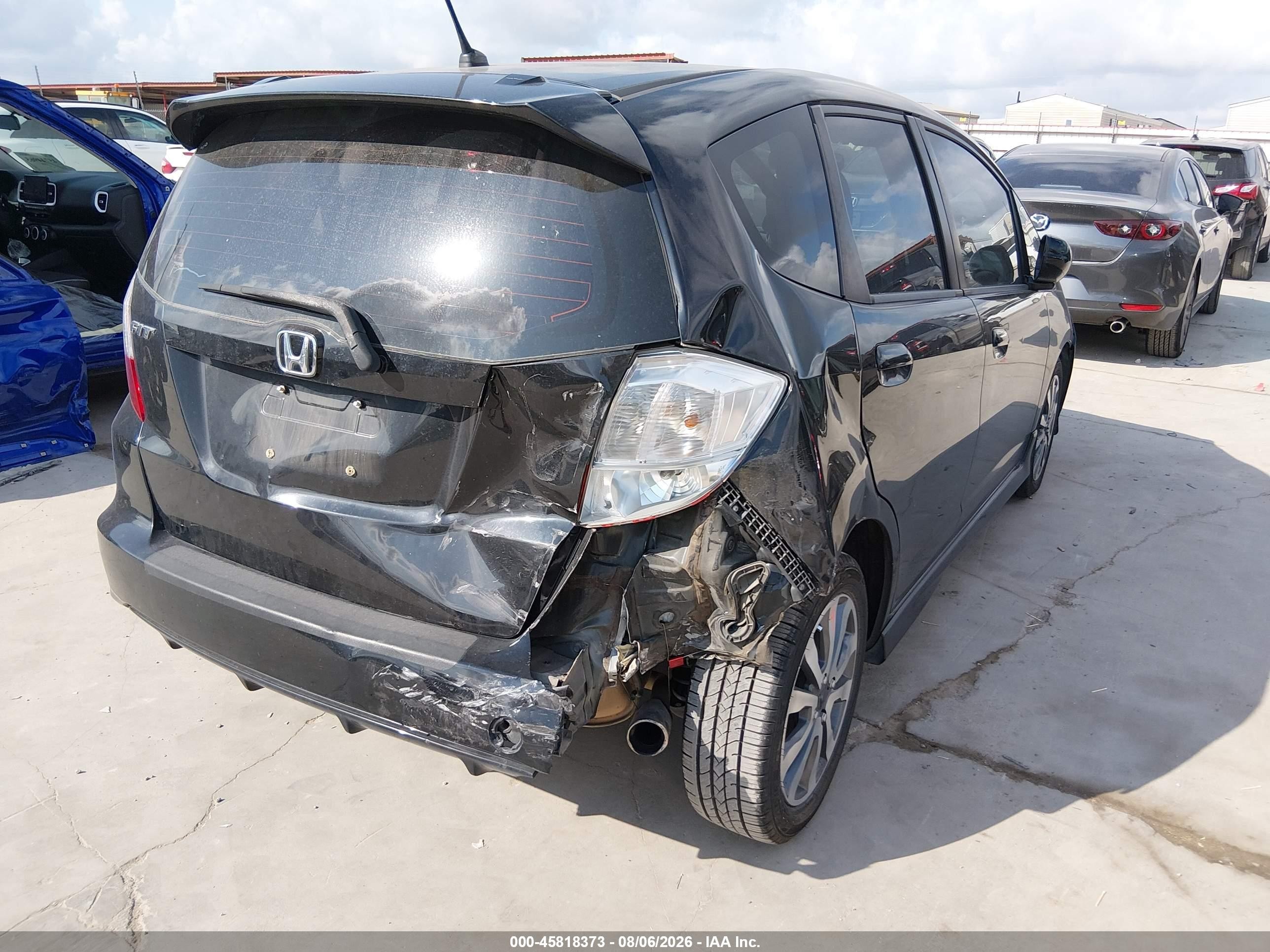 2013 Honda Fit Sport Black vin: JHMGE8H68DC009264