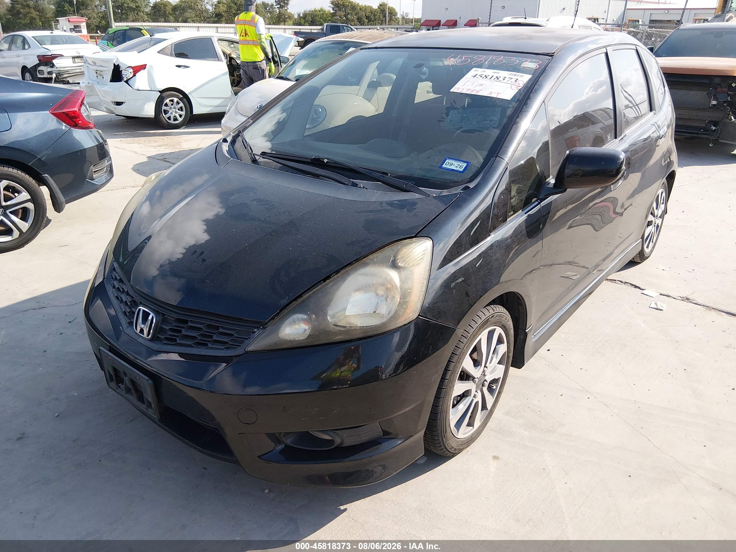 2013 Honda Fit Sport Black vin: JHMGE8H68DC009264