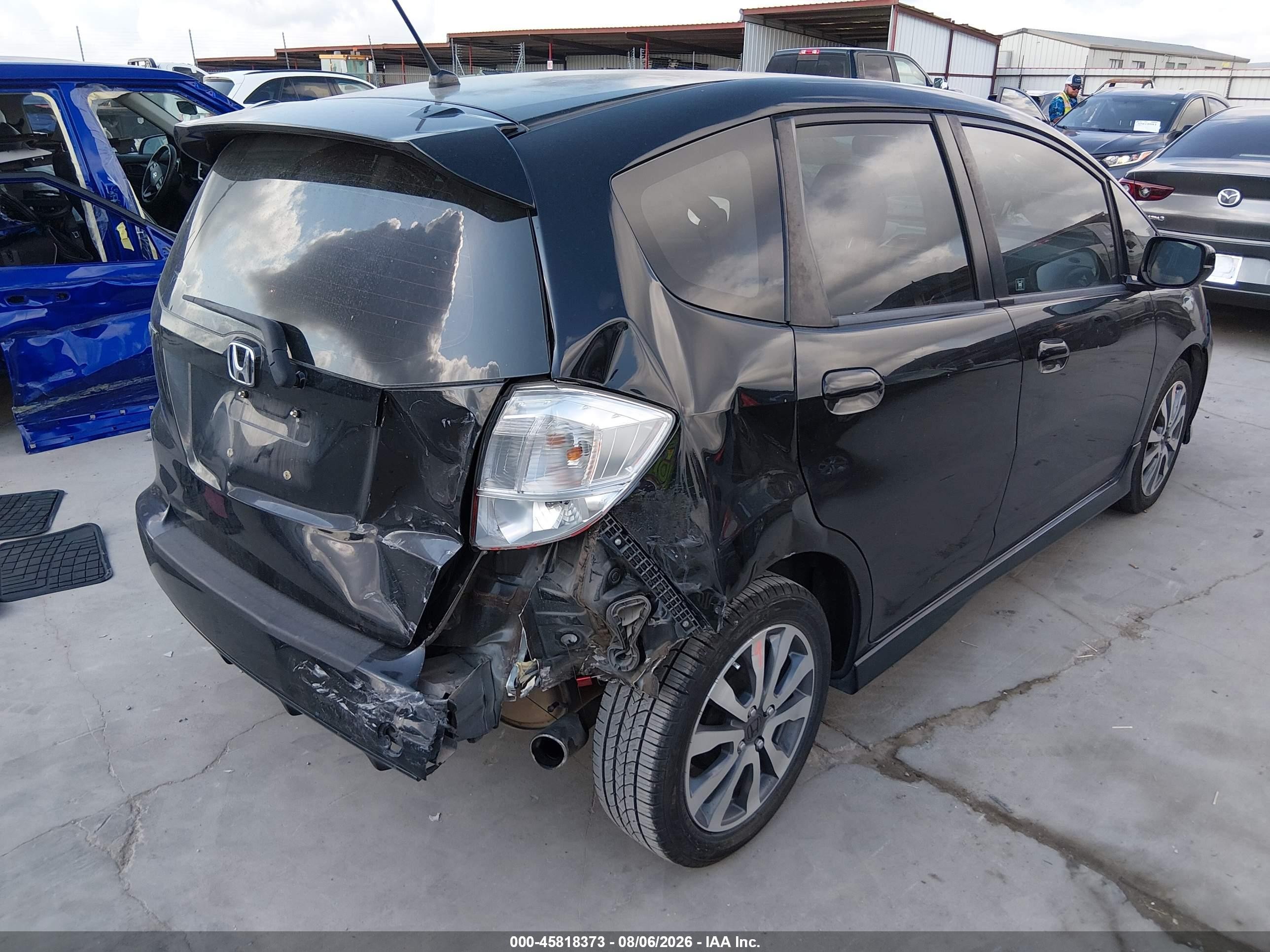2013 Honda Fit Sport Black vin: JHMGE8H68DC009264