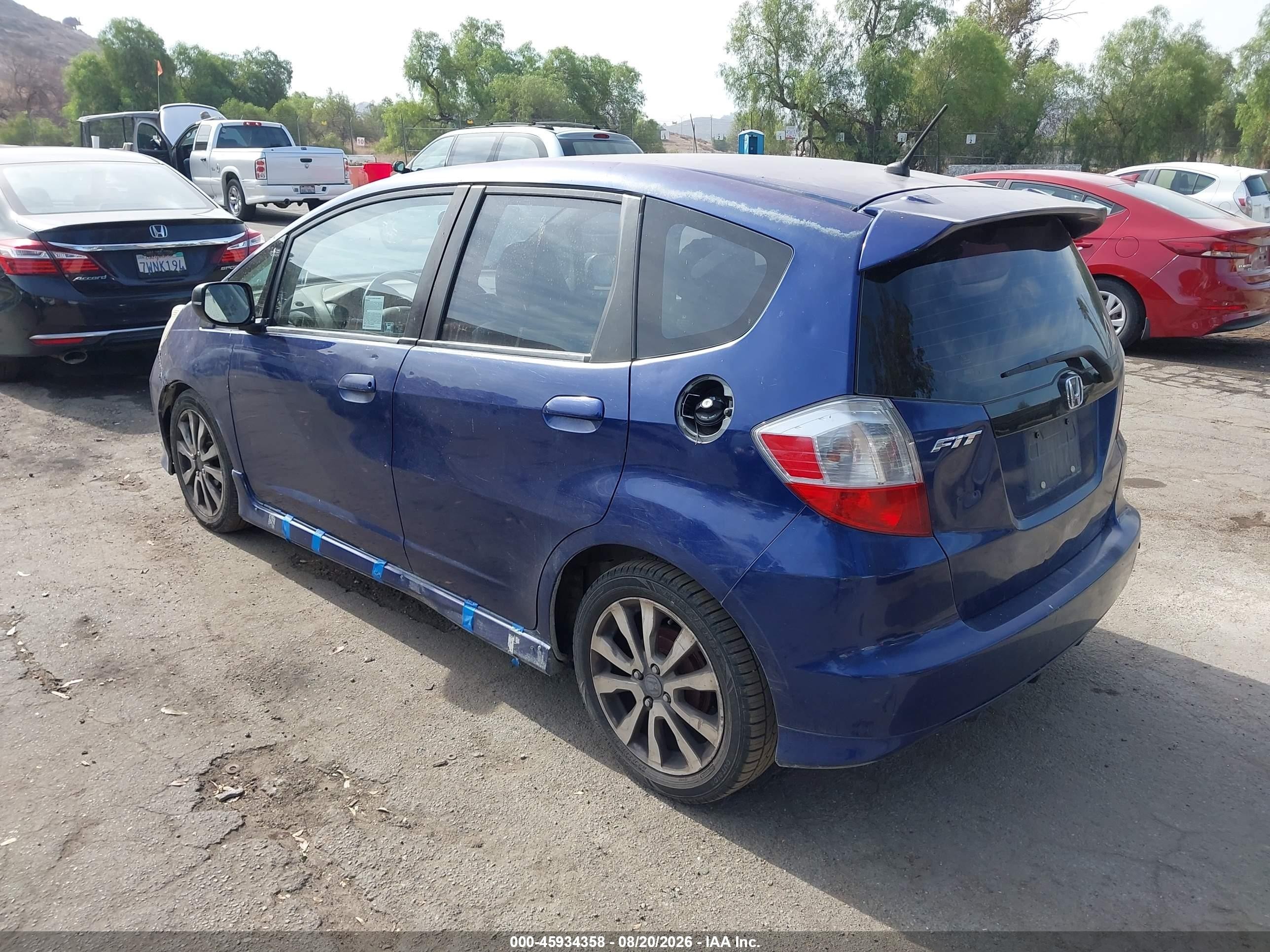 2013 Honda Fit Sport Синий vin: JHMGE8H69DC059123