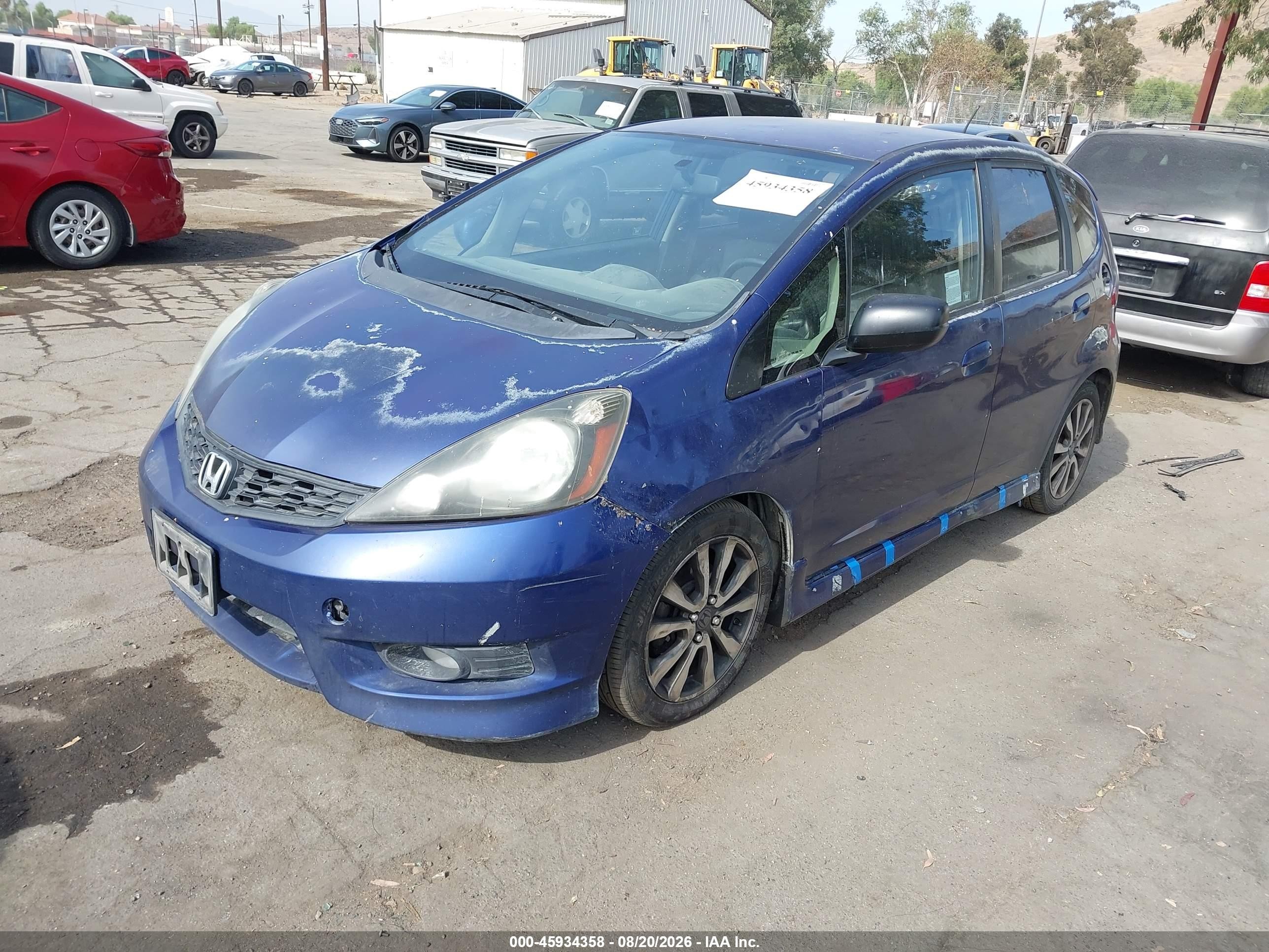 2013 Honda Fit Sport Синий vin: JHMGE8H69DC059123