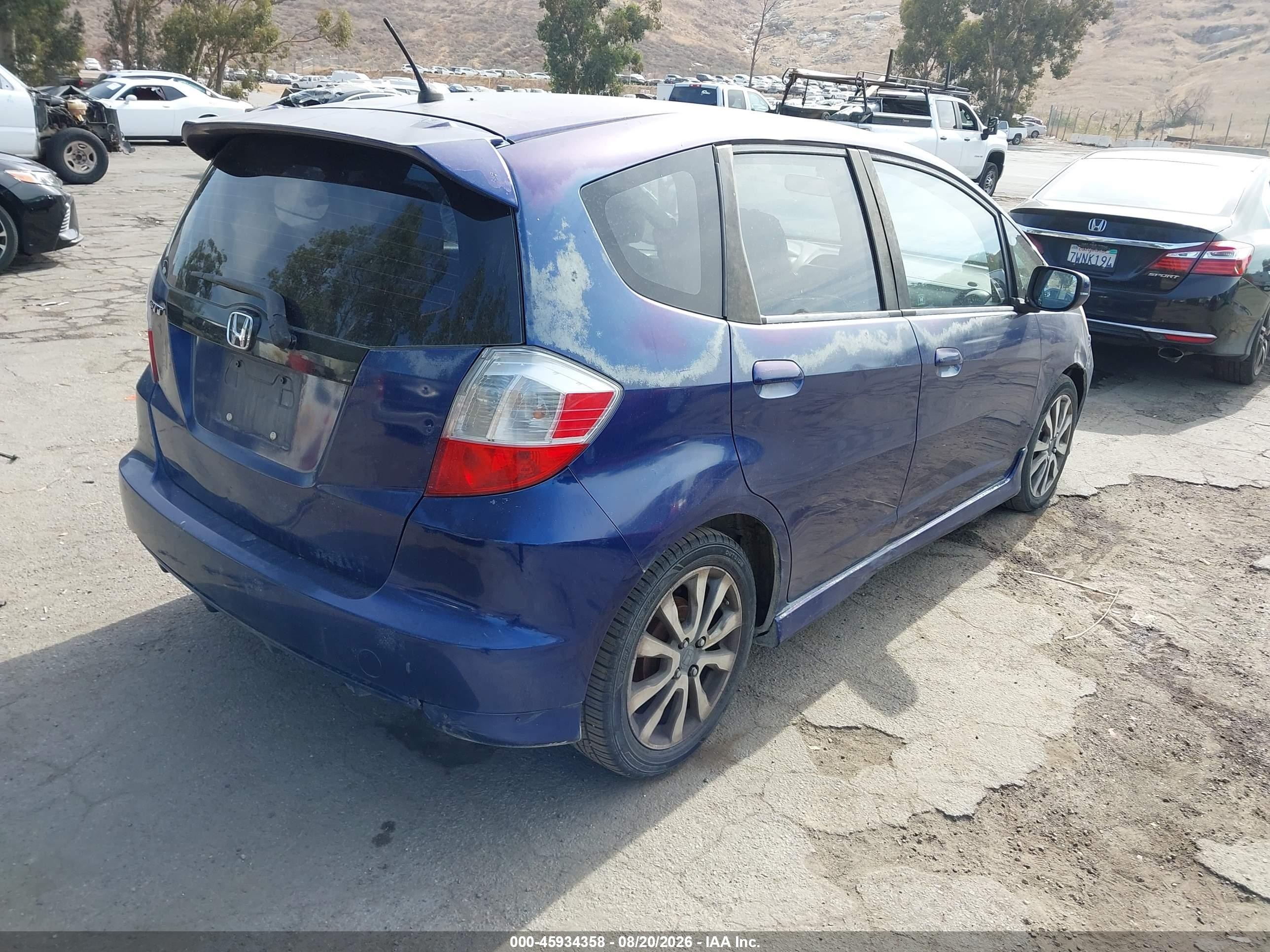 2013 Honda Fit Sport Синий vin: JHMGE8H69DC059123