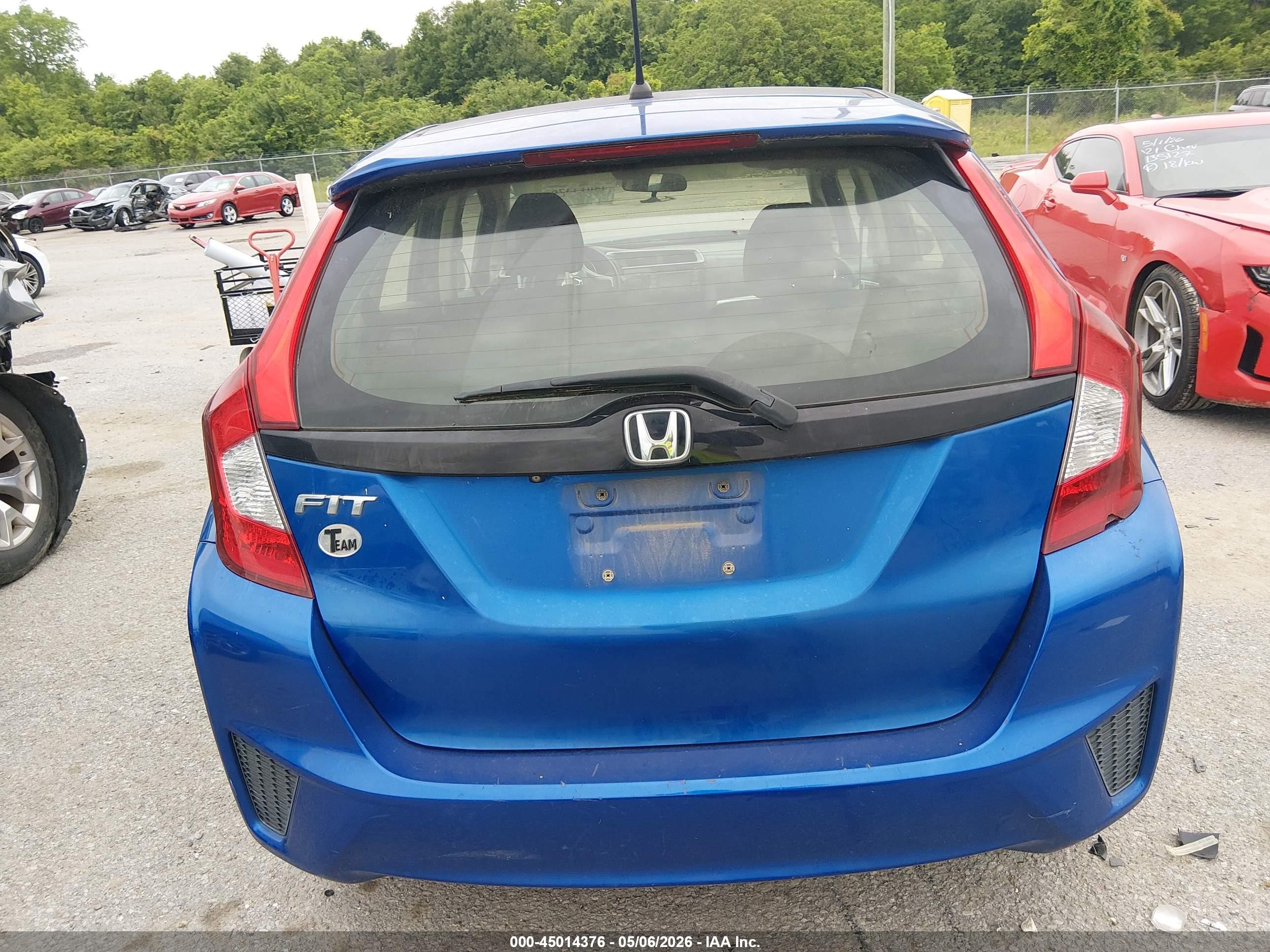 2016 Honda Fit Lx Blue vin: JHMGK5H50GS008876