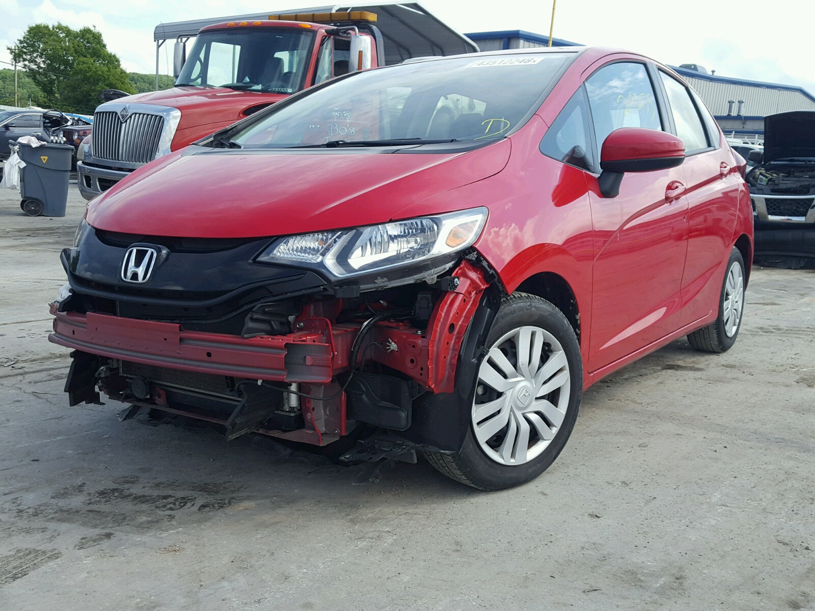 2016 Honda Fit Lx Red vin: JHMGK5H52GS008720