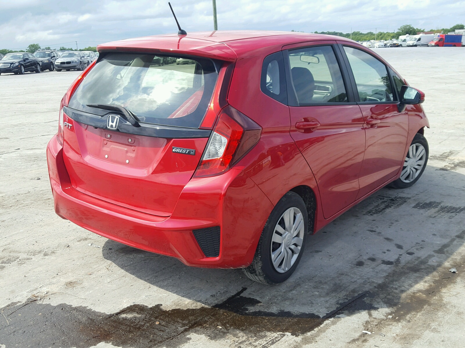 2016 Honda Fit Lx Red vin: JHMGK5H52GS008720