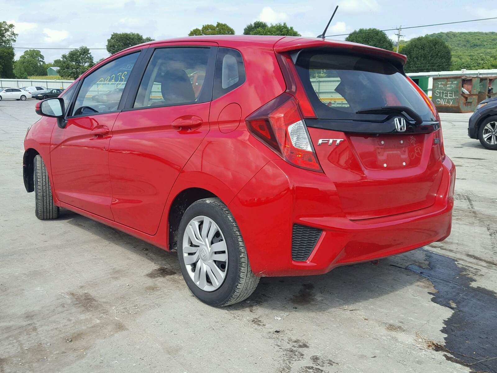 2016 Honda Fit Lx Red vin: JHMGK5H52GS008720