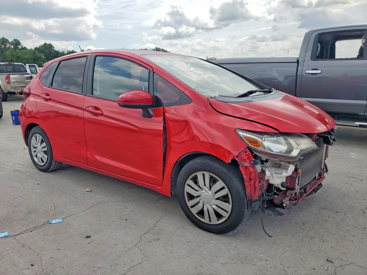 2016 Honda Fit Lx Red vin: JHMGK5H52GS008720