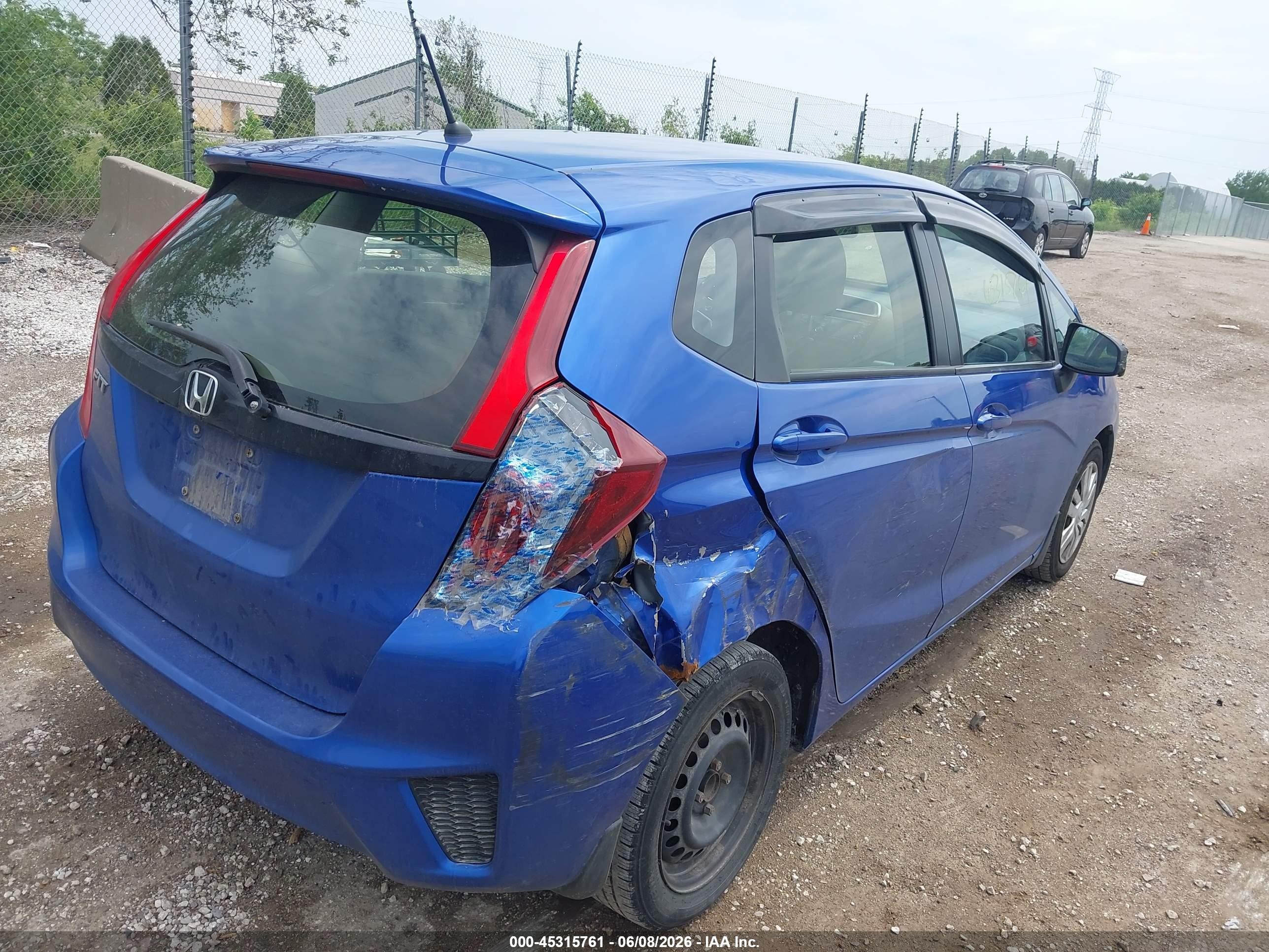 2016 Honda Fit Lx Blue vin: JHMGK5H54GX005580