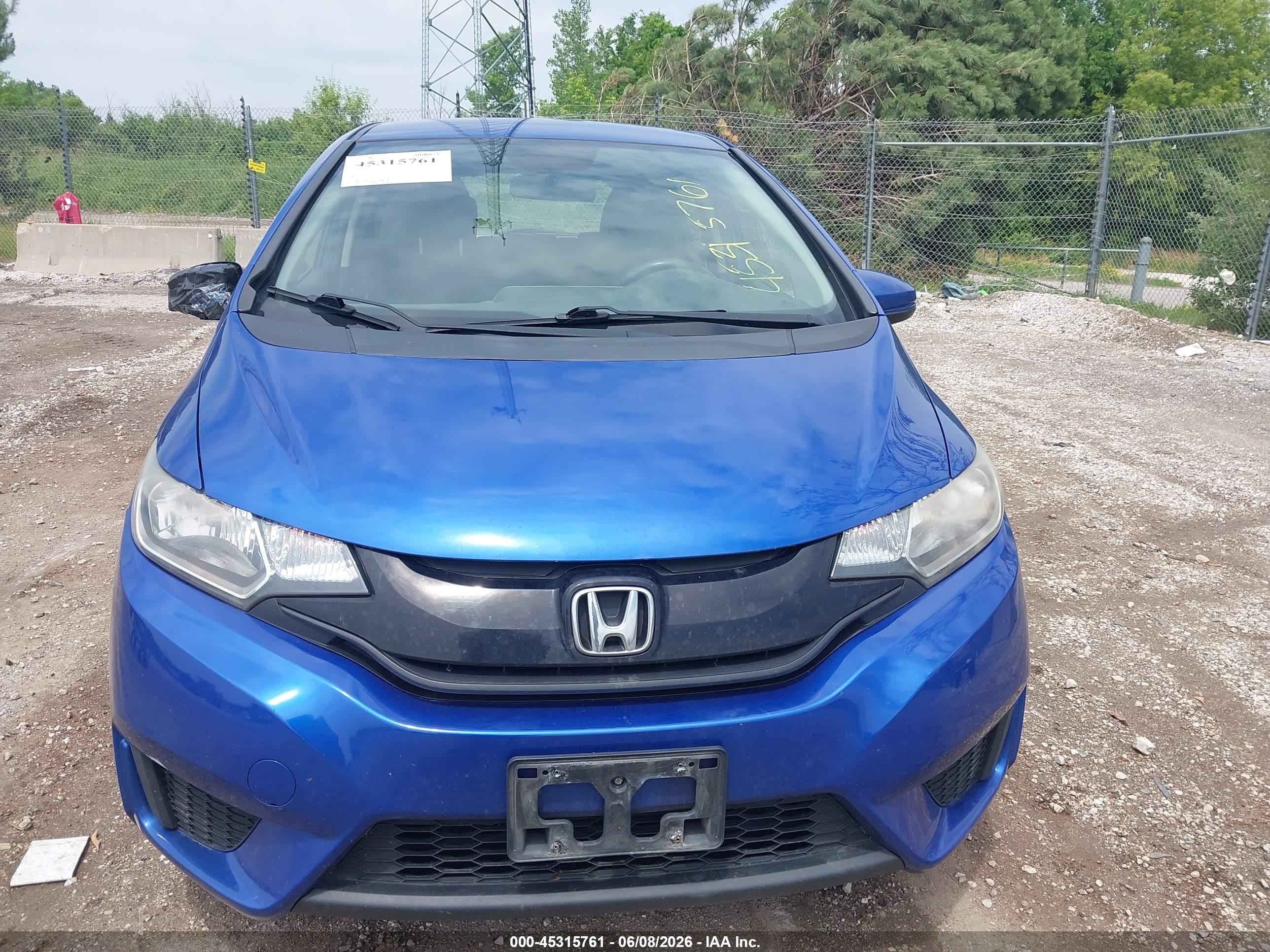 2016 Honda Fit Lx Blue vin: JHMGK5H54GX005580
