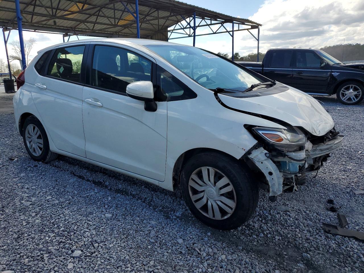 2016 Honda Fit Lx White vin: JHMGK5H55GS009800