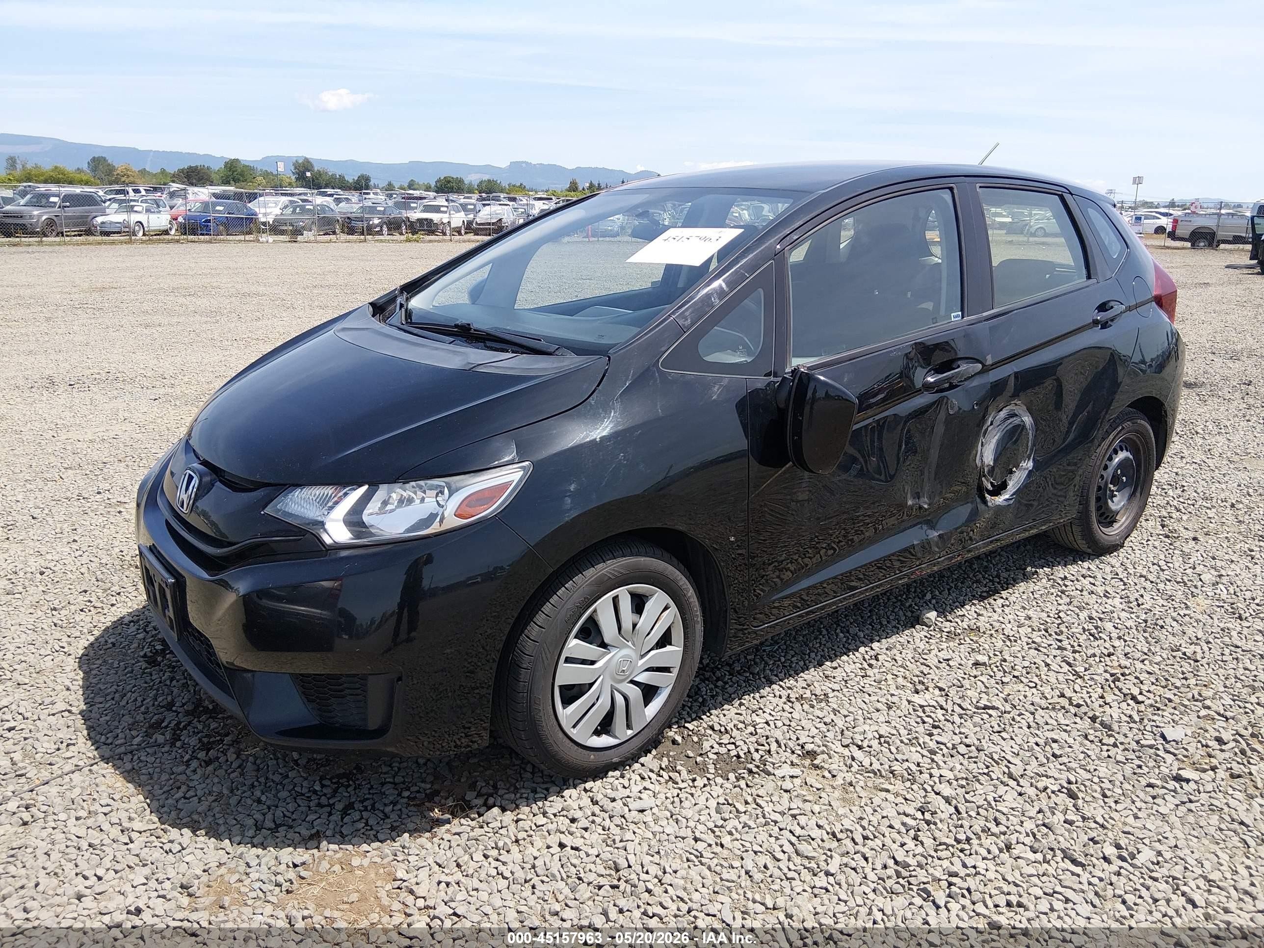 2016 Honda Fit Lx Black vin: JHMGK5H58GS010892