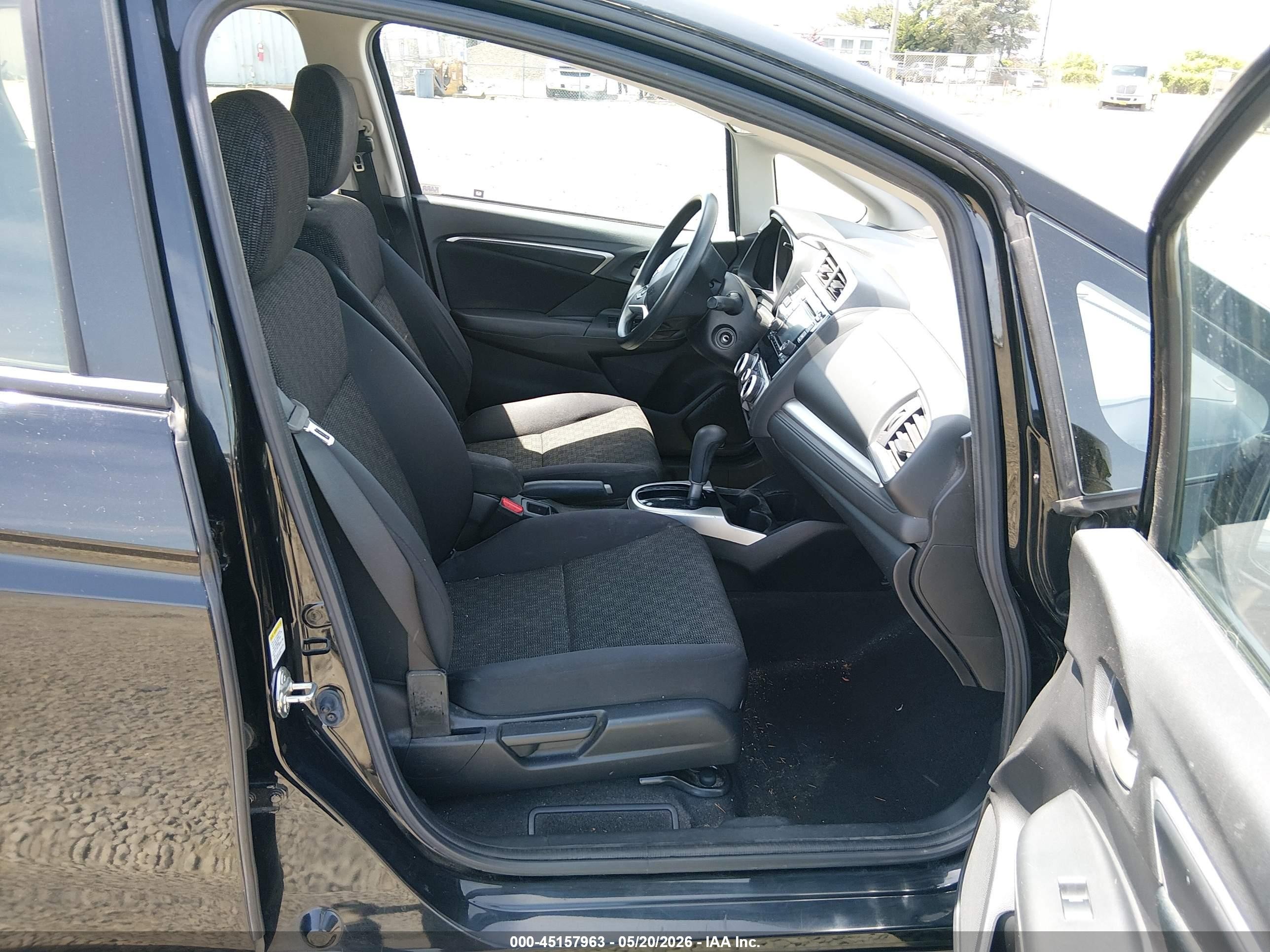 2016 Honda Fit Lx Black vin: JHMGK5H58GS010892