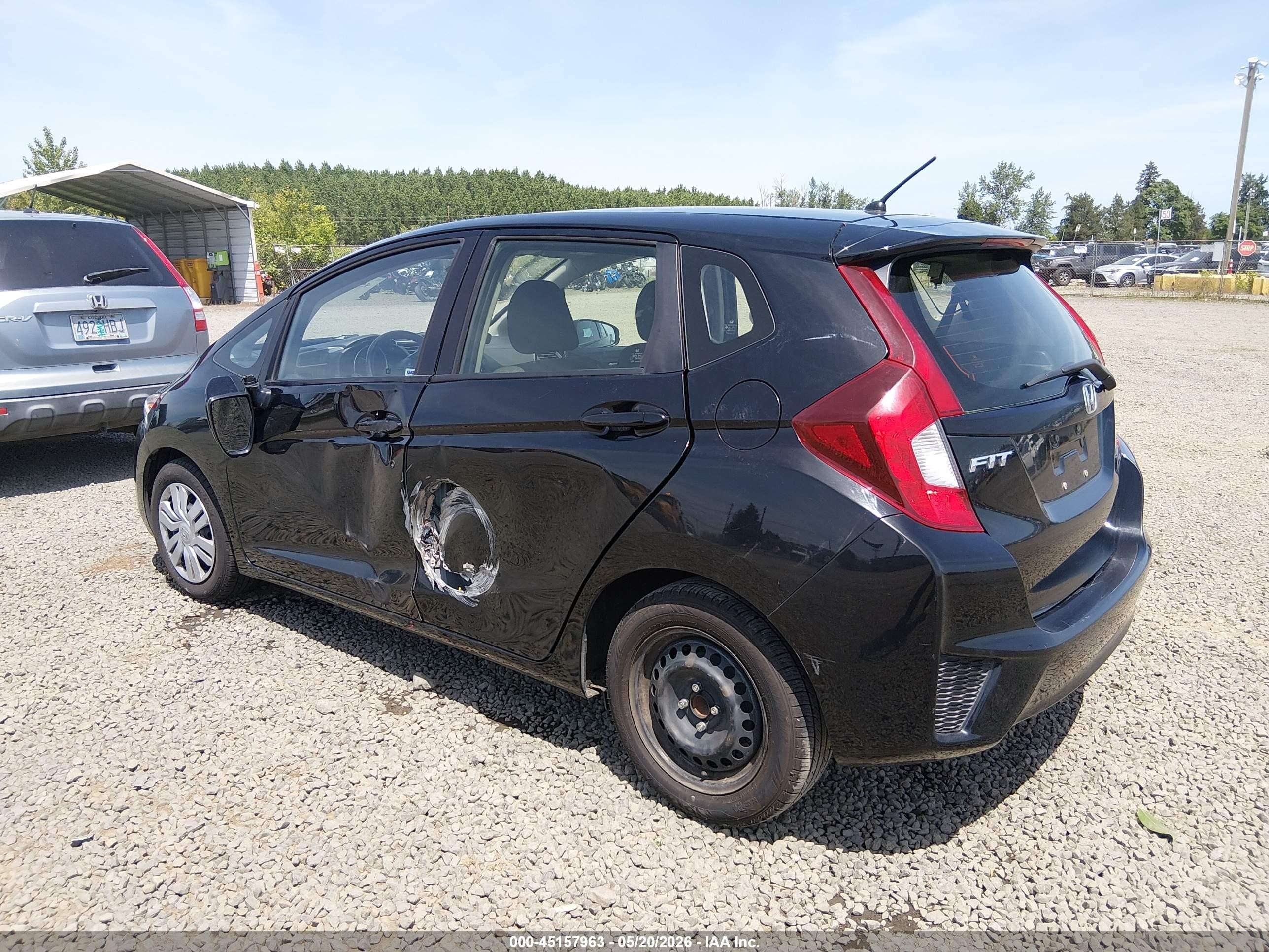 2016 Honda Fit Lx Black vin: JHMGK5H58GS010892