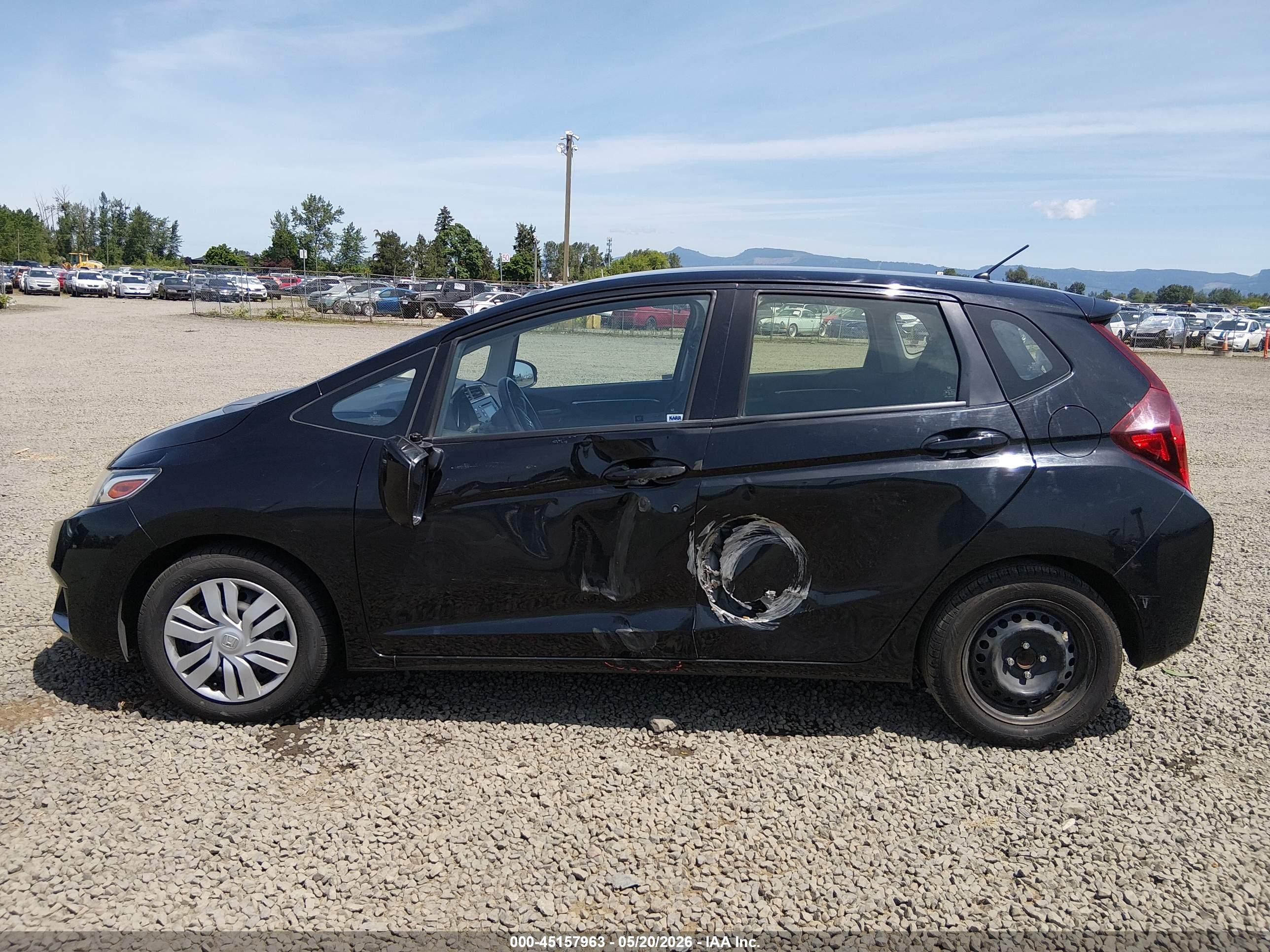 2016 Honda Fit Lx Black vin: JHMGK5H58GS010892