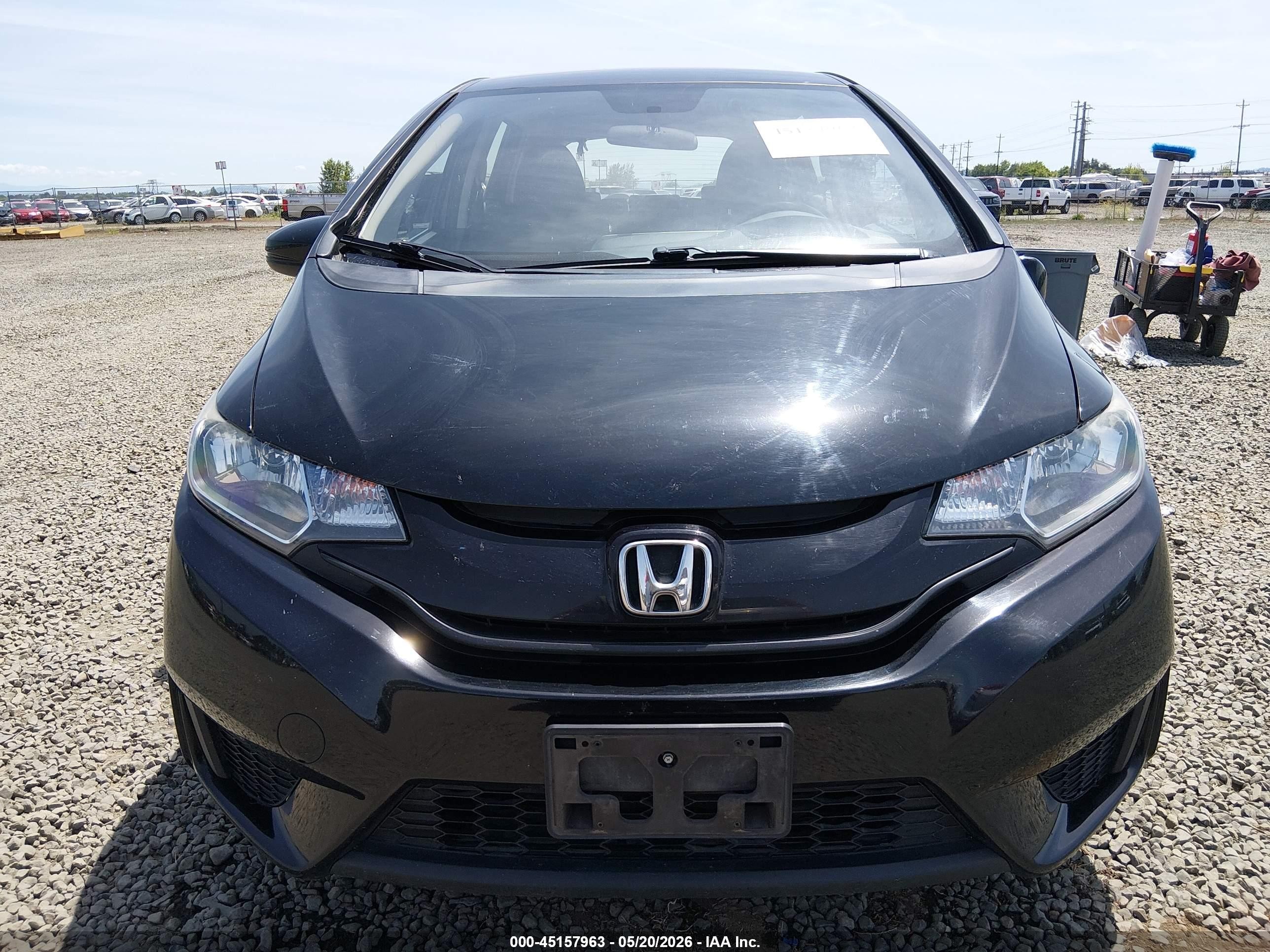 2016 Honda Fit Lx Black vin: JHMGK5H58GS010892