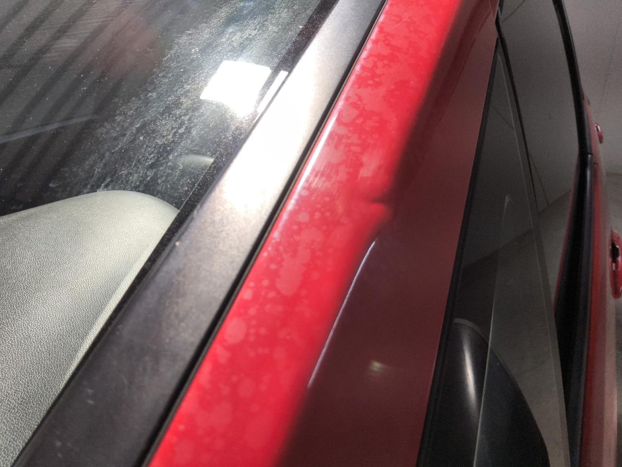 2016 Honda Fit Lx Red vin: JHMGK5H58GS011766 Damage: Left Drip Rail, Dent(S) W/ Paint Dmg, 2 To 3 Inches