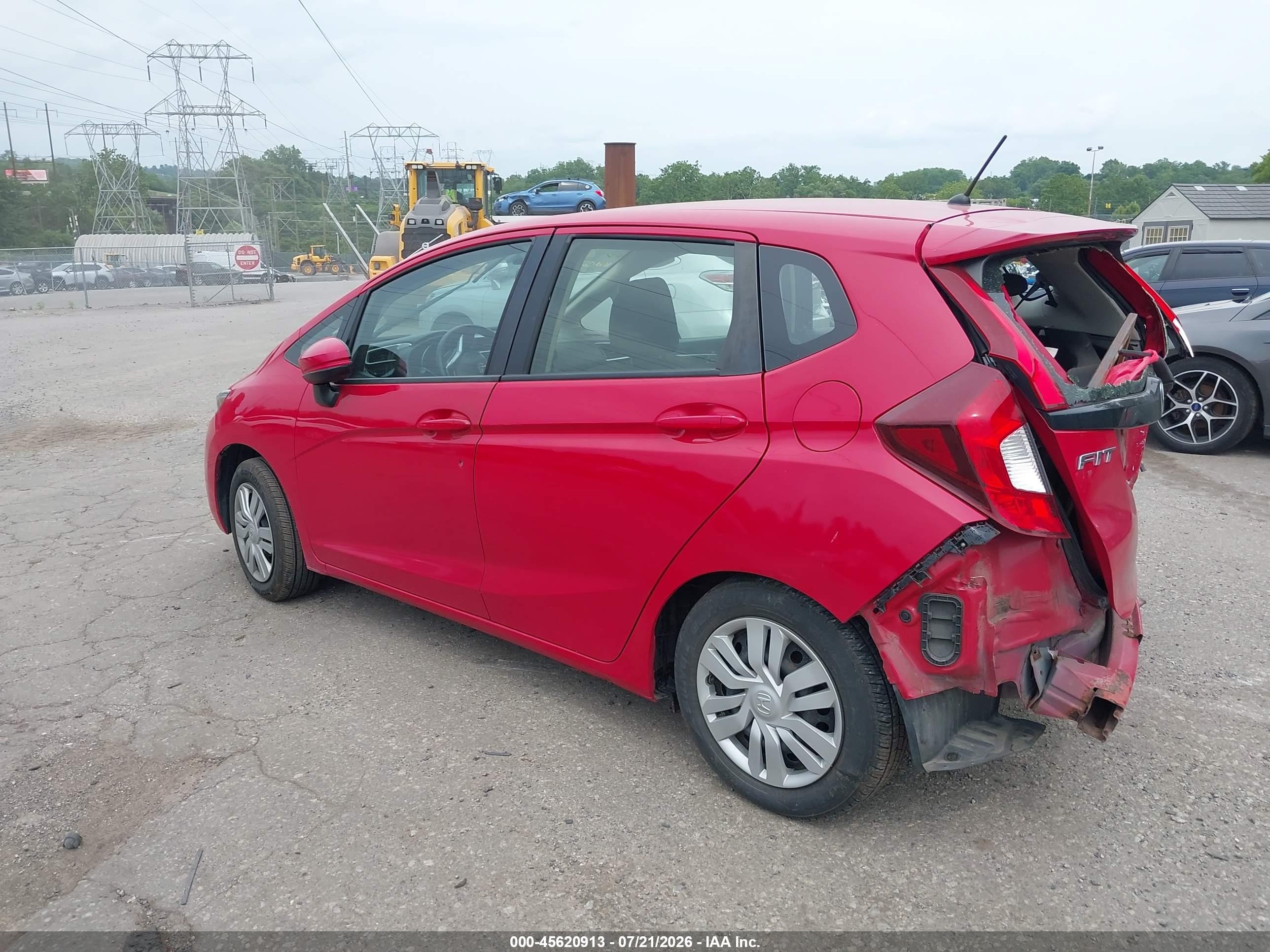 2016 Honda Fit Lx Red vin: JHMGK5H58GX036962