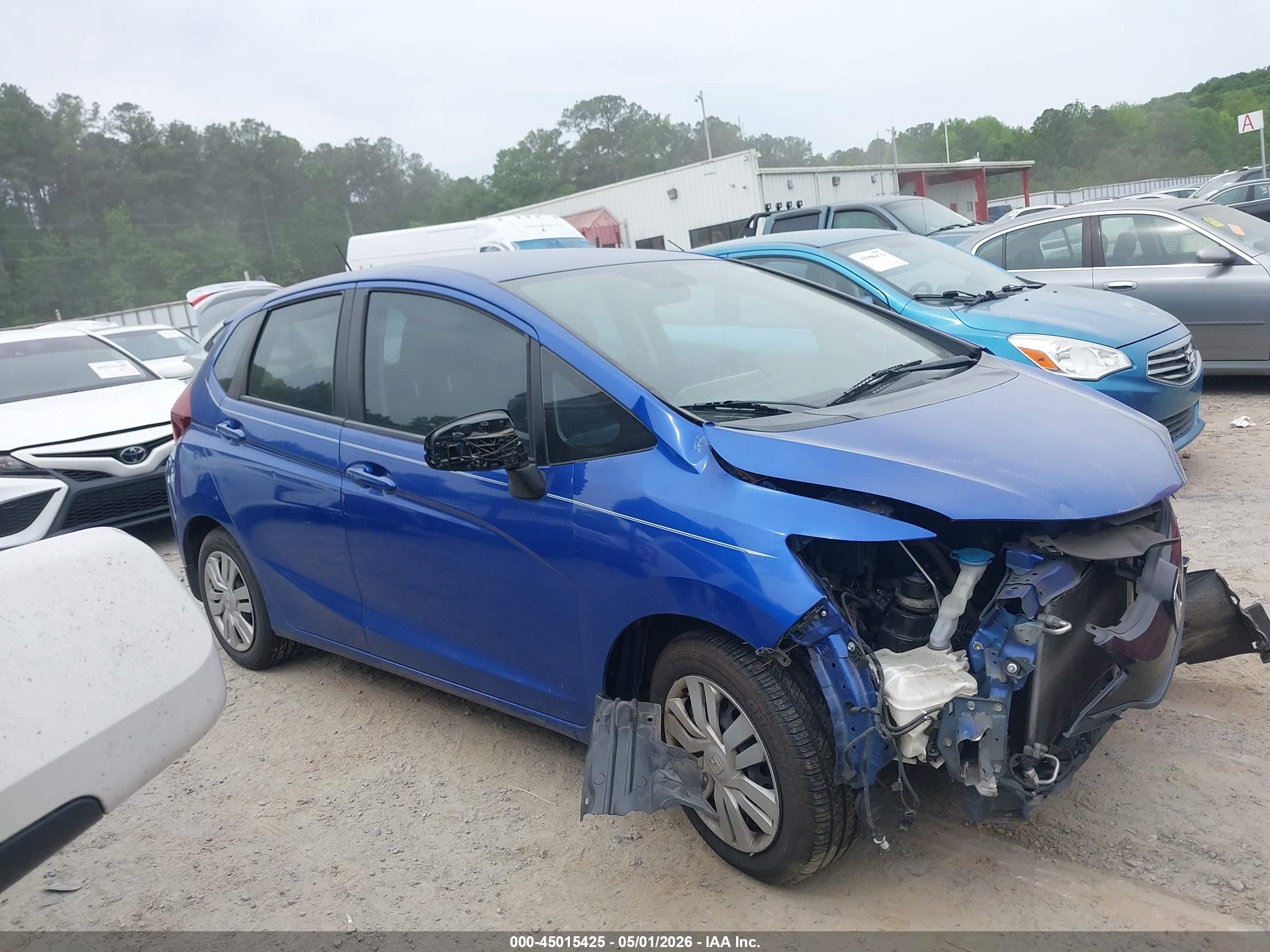 2016 Honda Fit Lx Синий vin: JHMGK5H5XGX014655