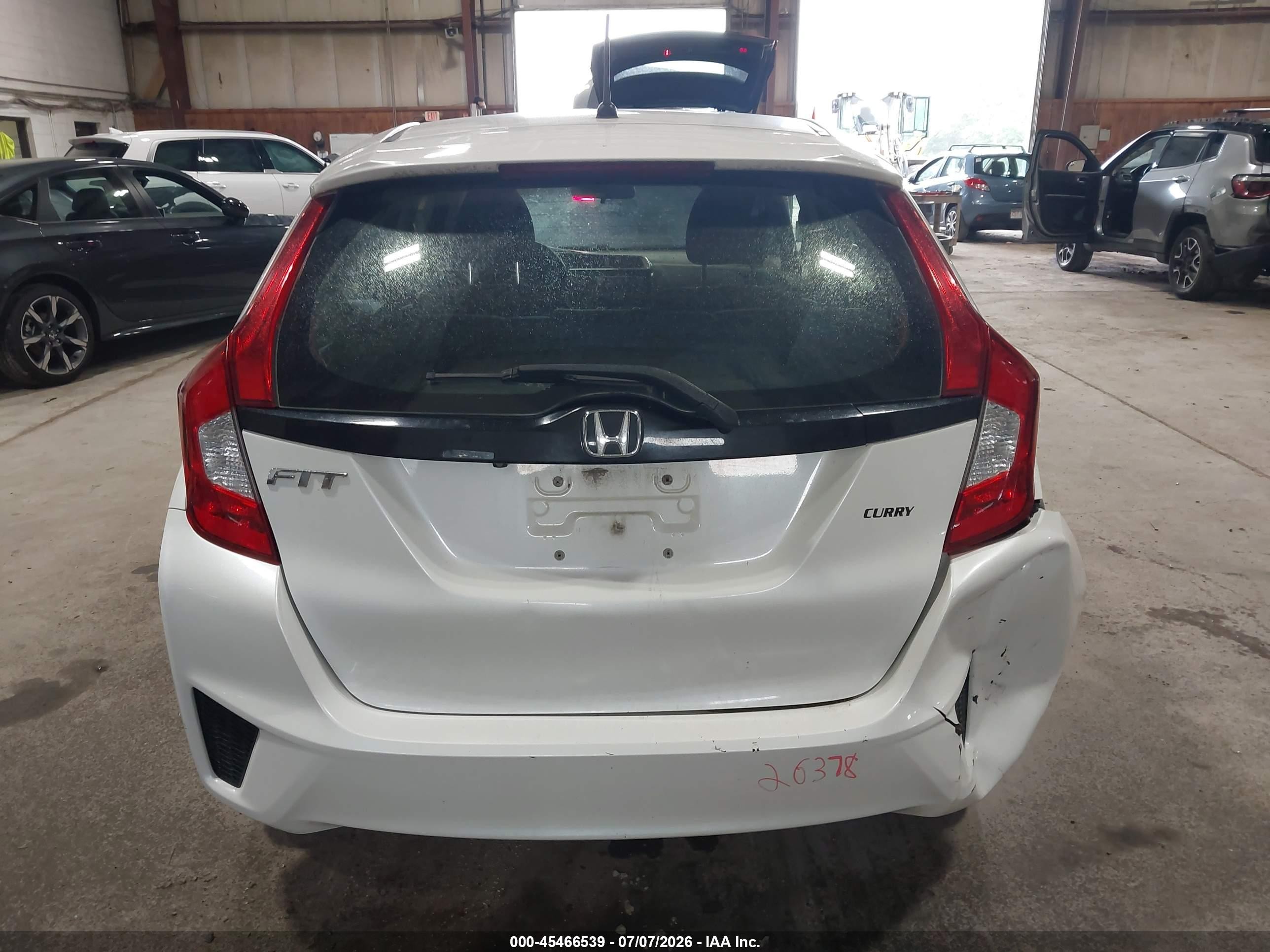 2017 Honda Fit Lx White vin: JHMGK5H5XHS007946