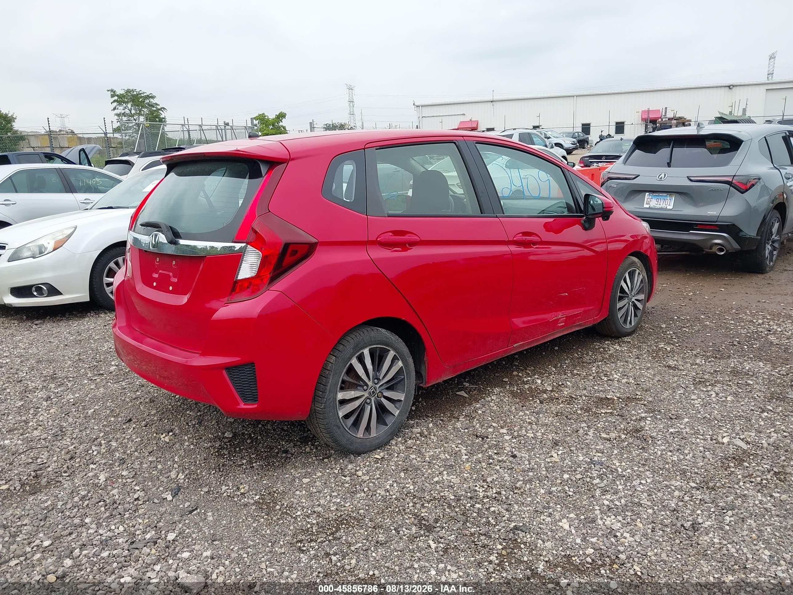2016 Honda Fit Ex Red vin: JHMGK5H71GX004078