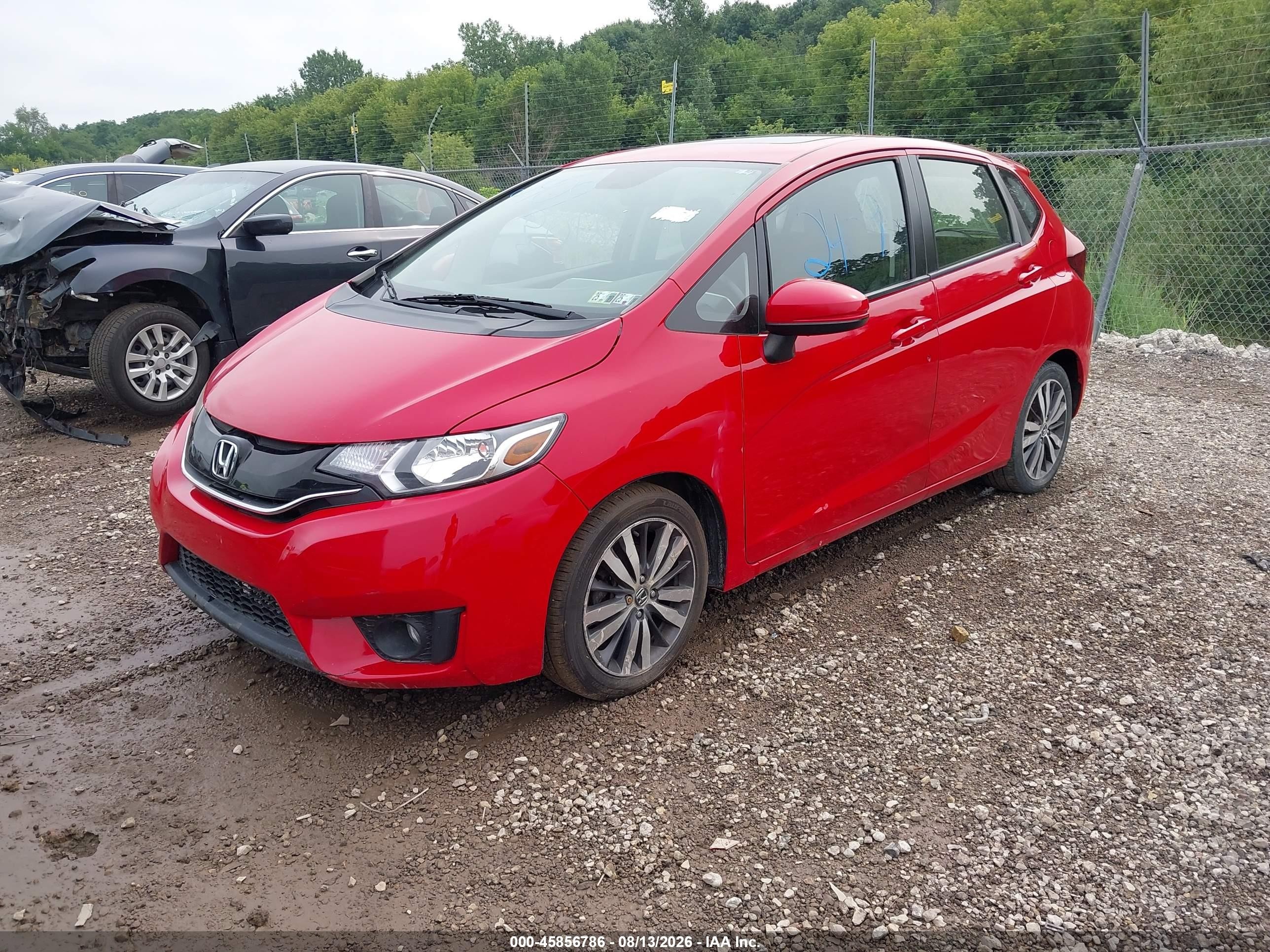 2016 Honda Fit Ex Red vin: JHMGK5H71GX004078