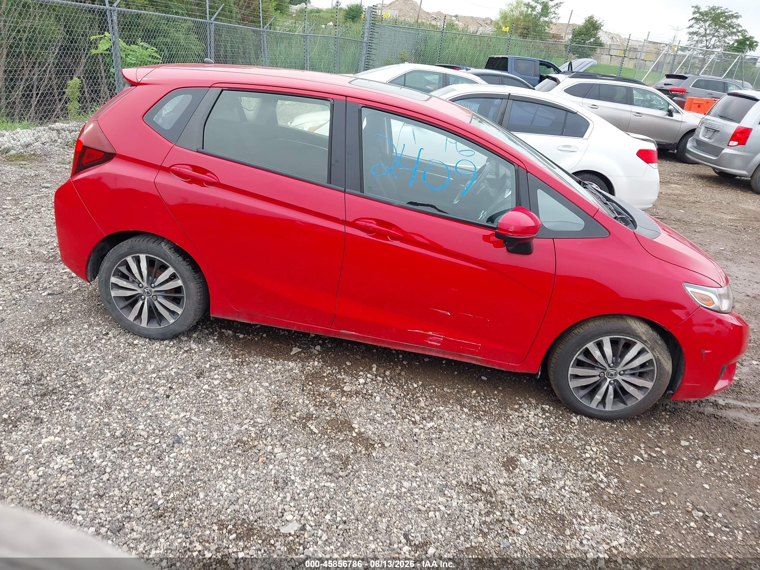2016 Honda Fit Ex Red vin: JHMGK5H71GX004078