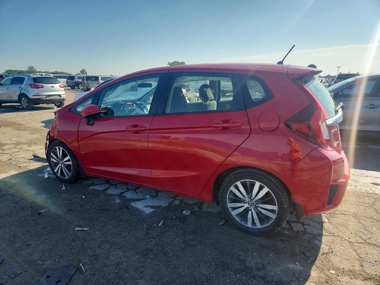2016 Honda Fit Ex Red vin: JHMGK5H72GX017499